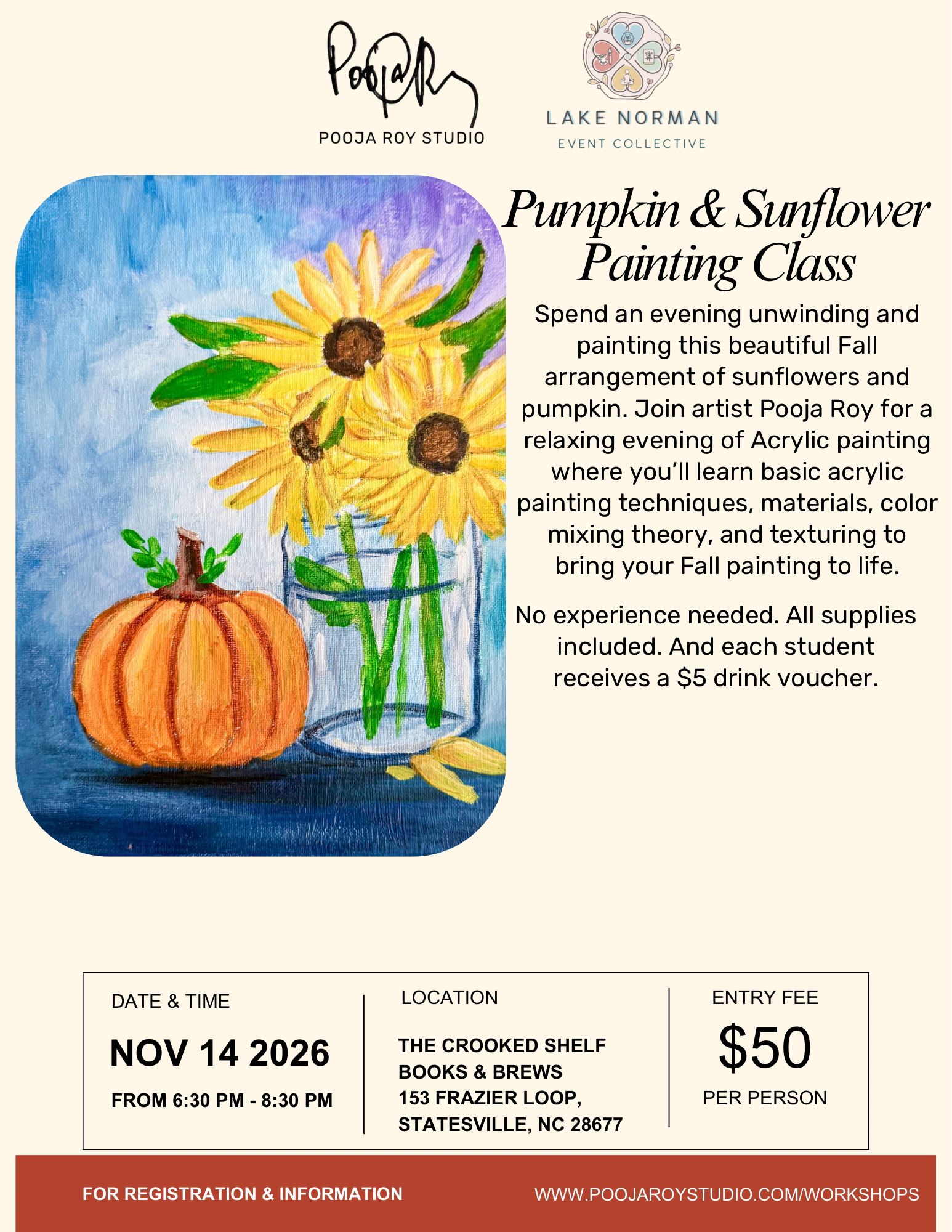 Pumpkin & Sunflower Painting class at Crooked Shelf.PNG