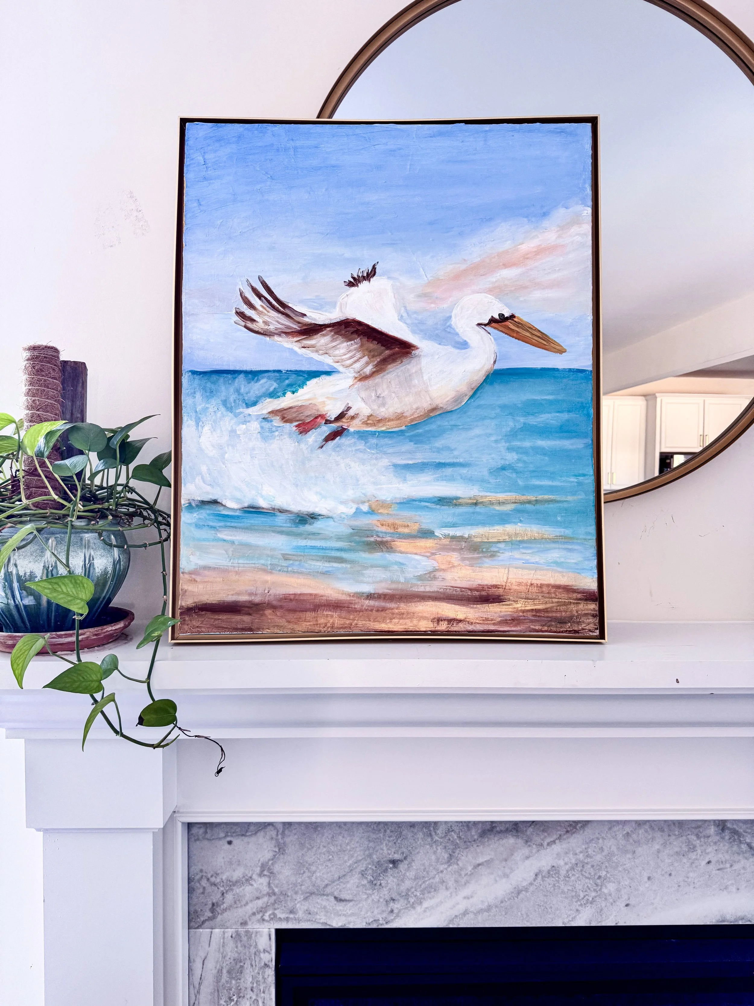 Pelican Rising Painting by Artist Pooja Roy-5.jpg