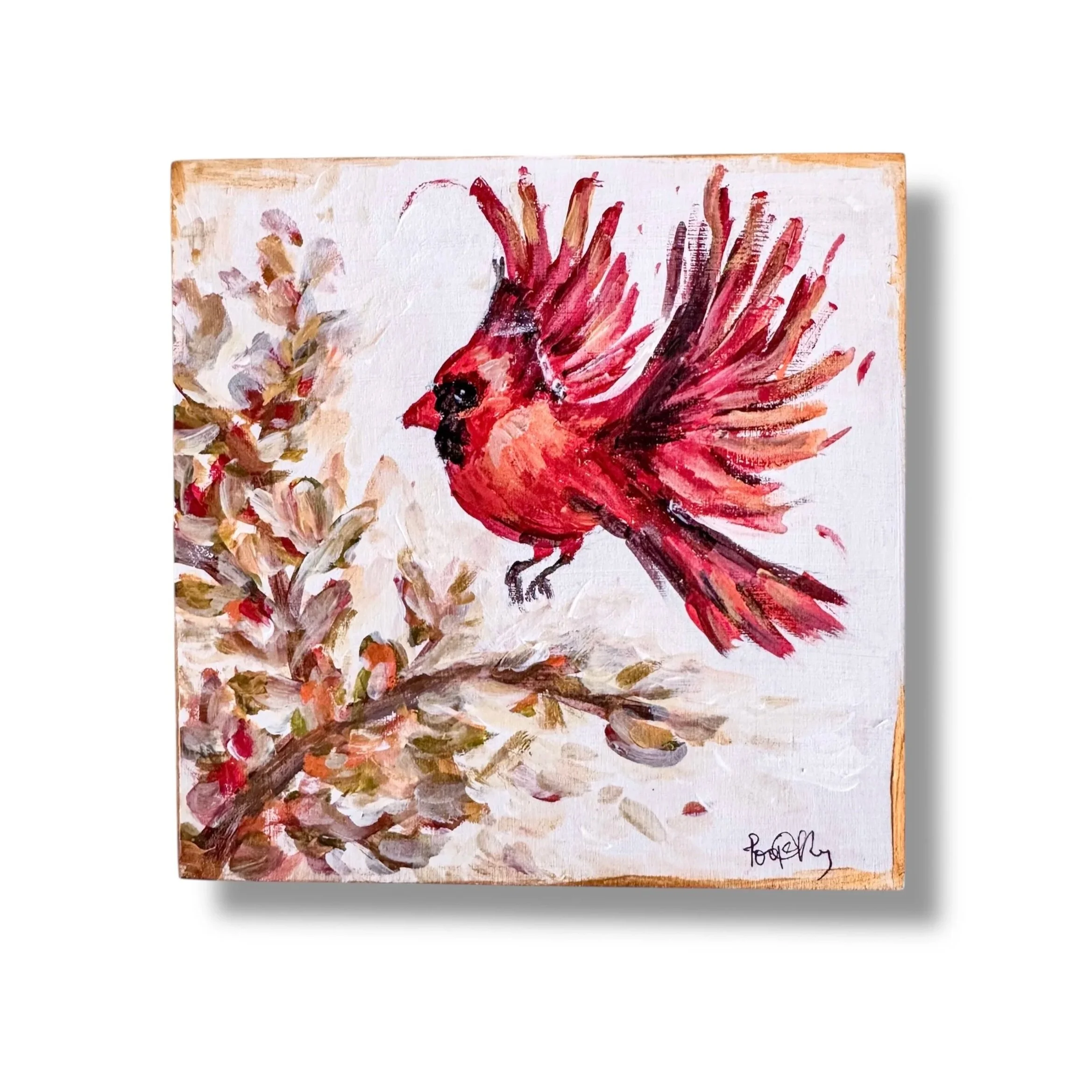 Acrylic+painting+of+Flying+Cardinal+Autumn+leaves+by+Charlotte%2C+NC+Artist+Pooja+Roy-1.jpg