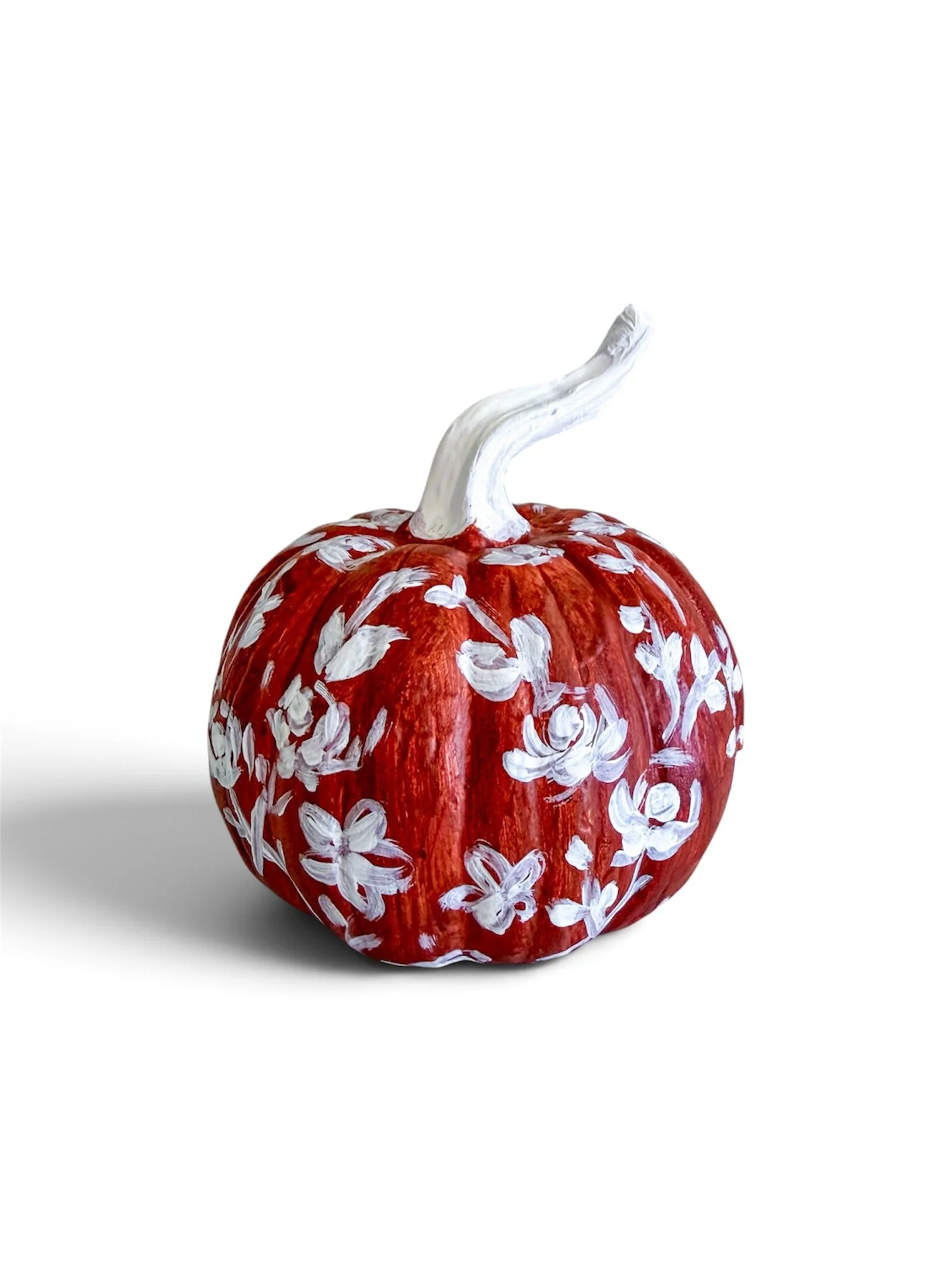 Floral Brown Pumpkin by Charlotte, NC Artist Pooja Roy-3.JPG