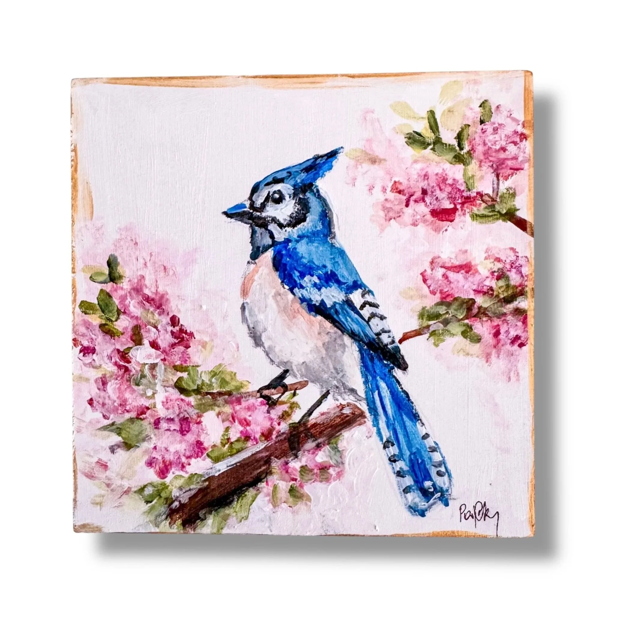Acrylic+painting+of+Bluejay+in+Autumn+Hydrangeas+by+Charlotte%2C+NC+Artist+Pooja+Roy-1.jpg