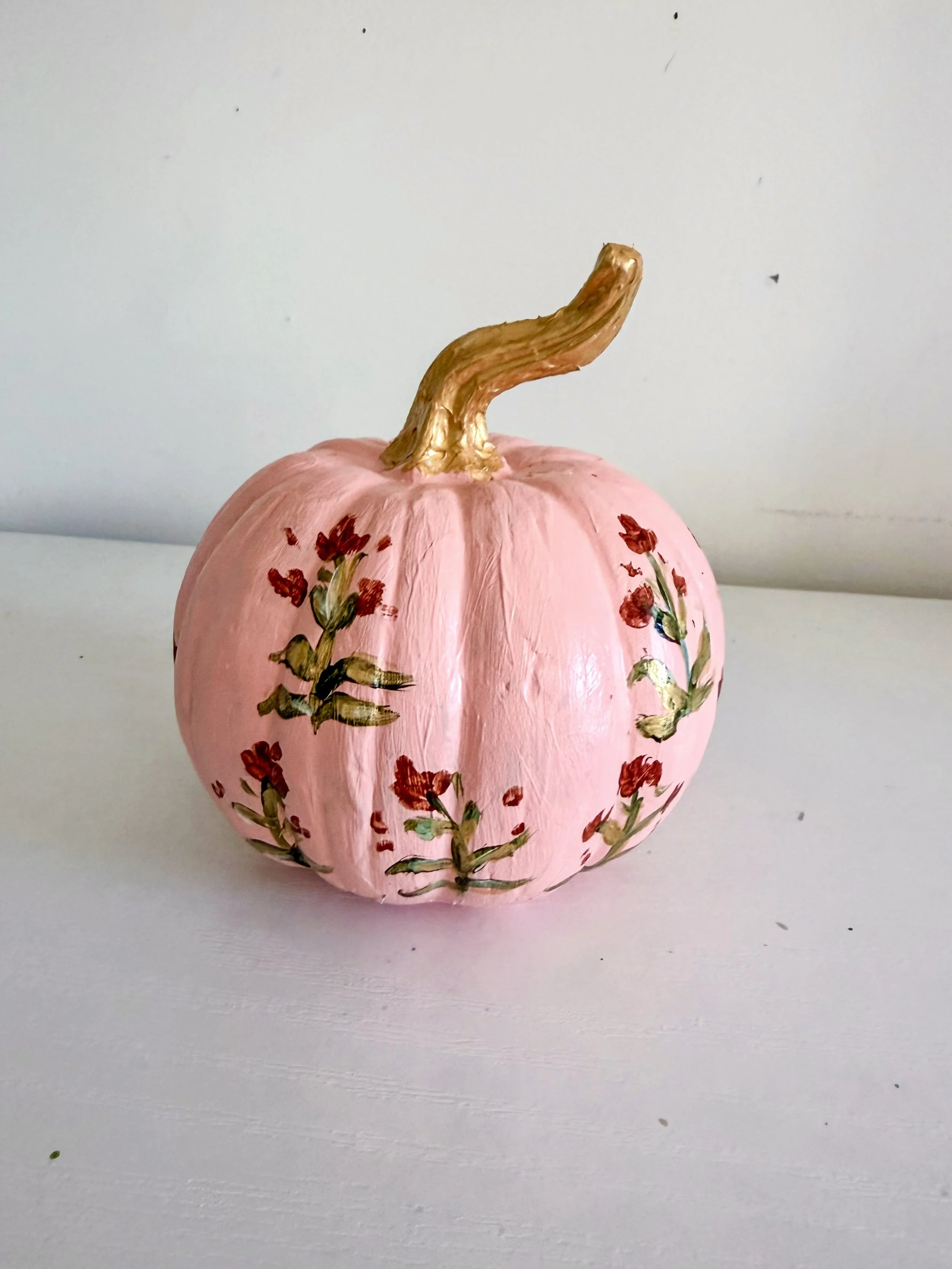 Floral Pink Pumpkin by Charlotte, NC Artist Pooja Roy.jpg