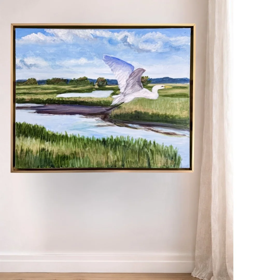 Flight in Marsh Painting by Artist Pooja Roy.jpg