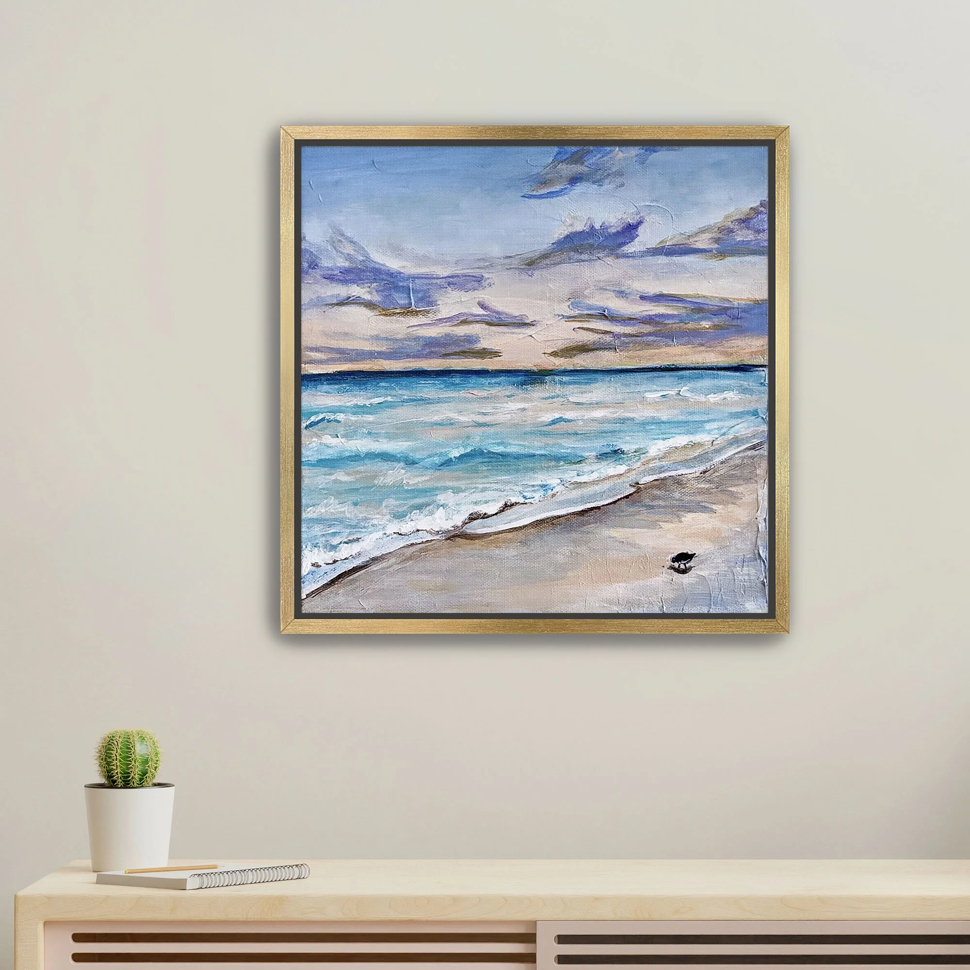 In the Beach Print framed gold.jpg