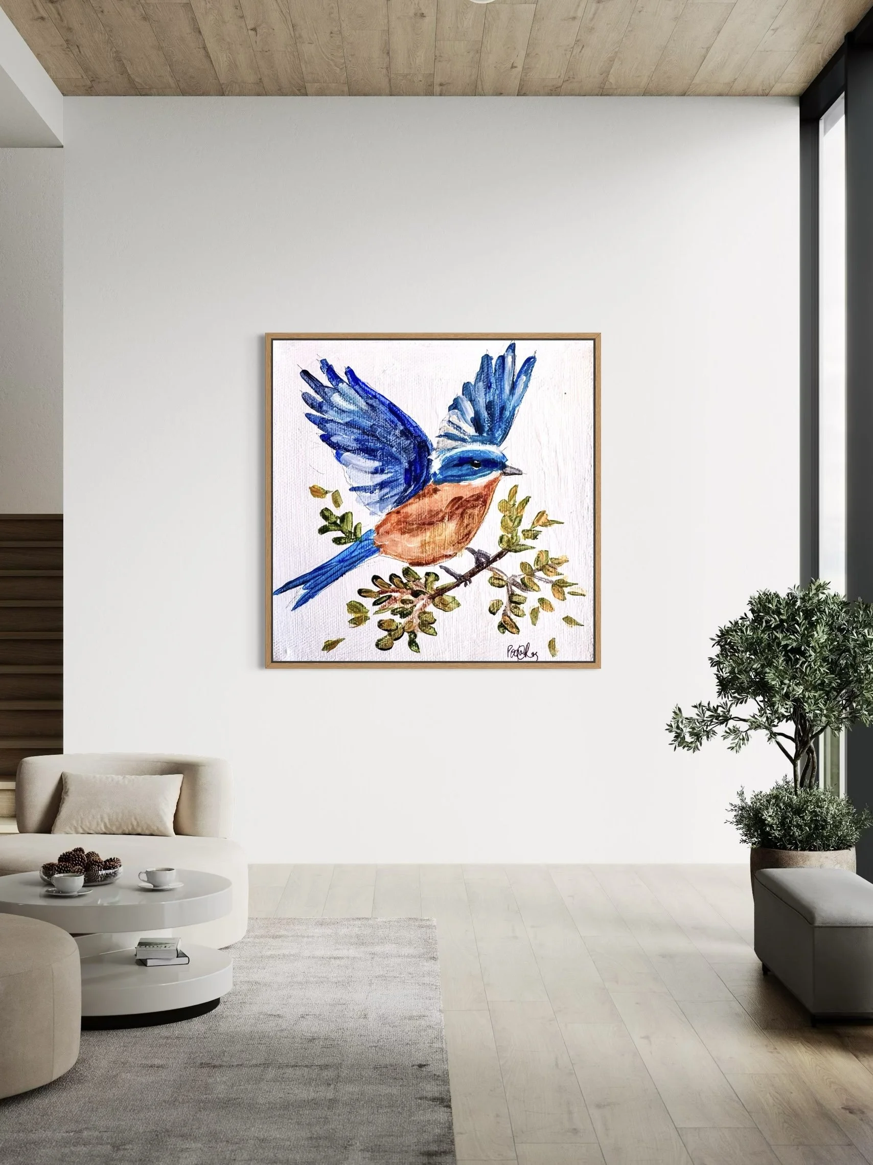 Blue Bird in Flight Print mockup.jpg