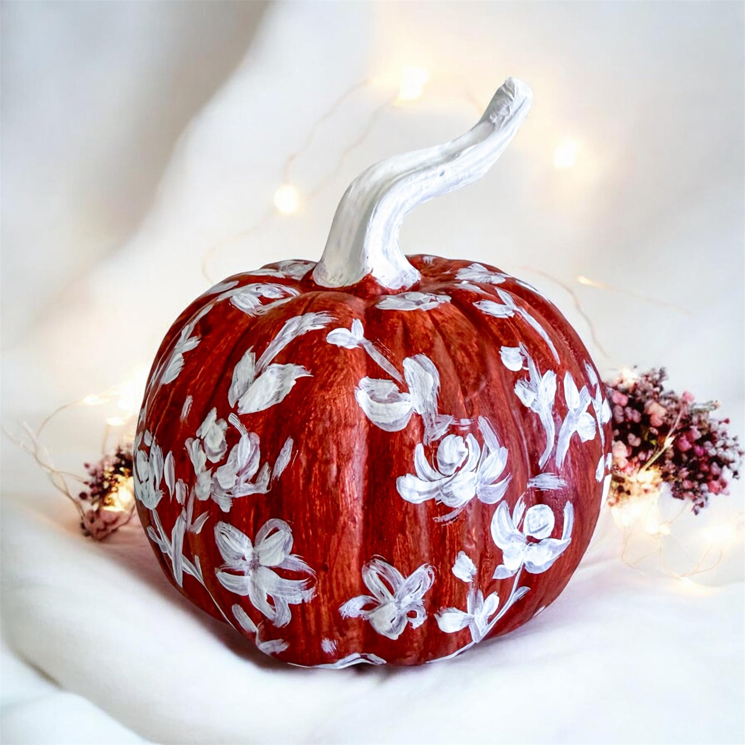 Floral Brown Pumpkin by Charlotte, NC Artist Pooja Roy-4.JPG