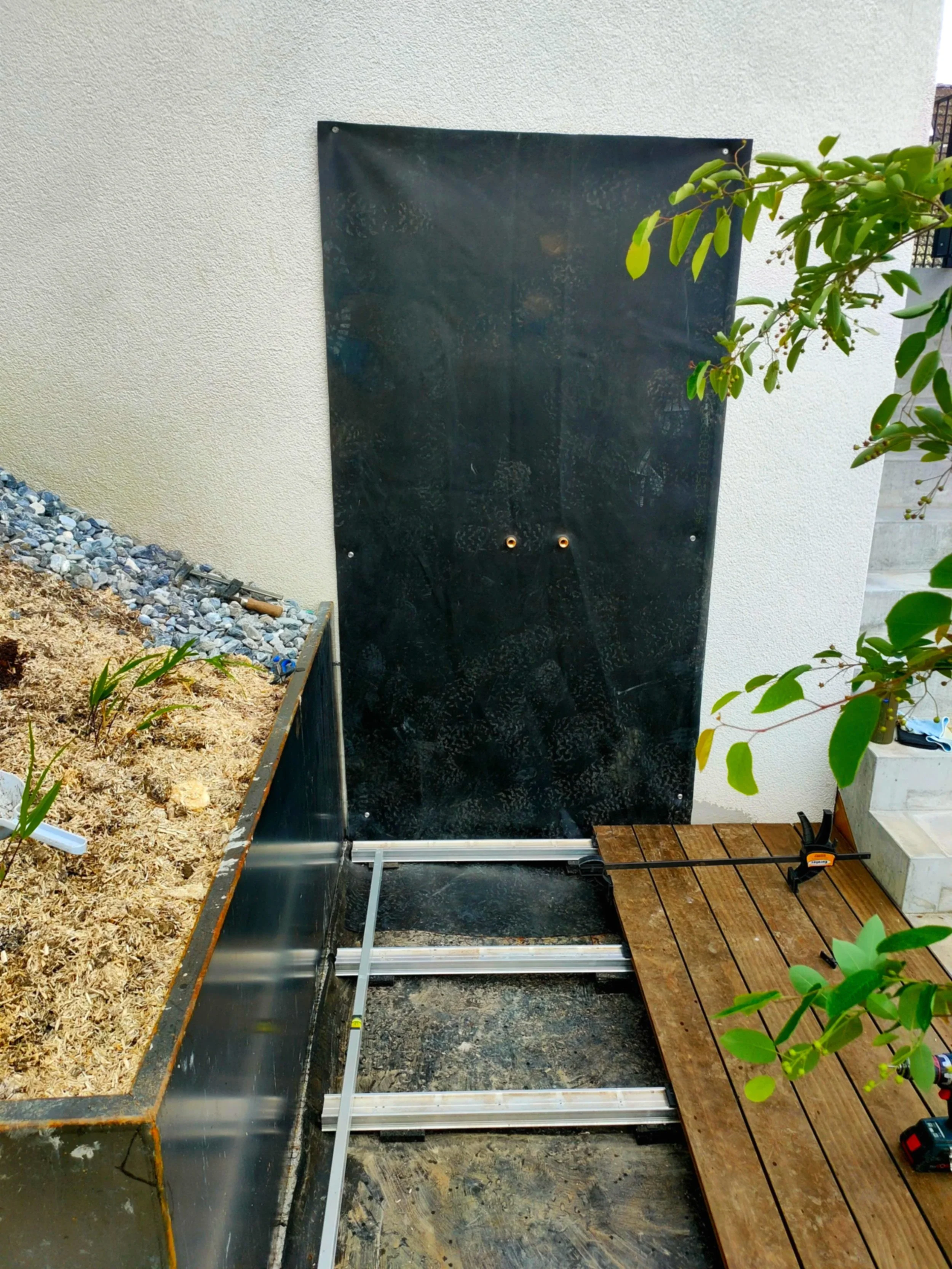 Gartengestaltung mit Ausendusche im Kanton Bern,Thun
