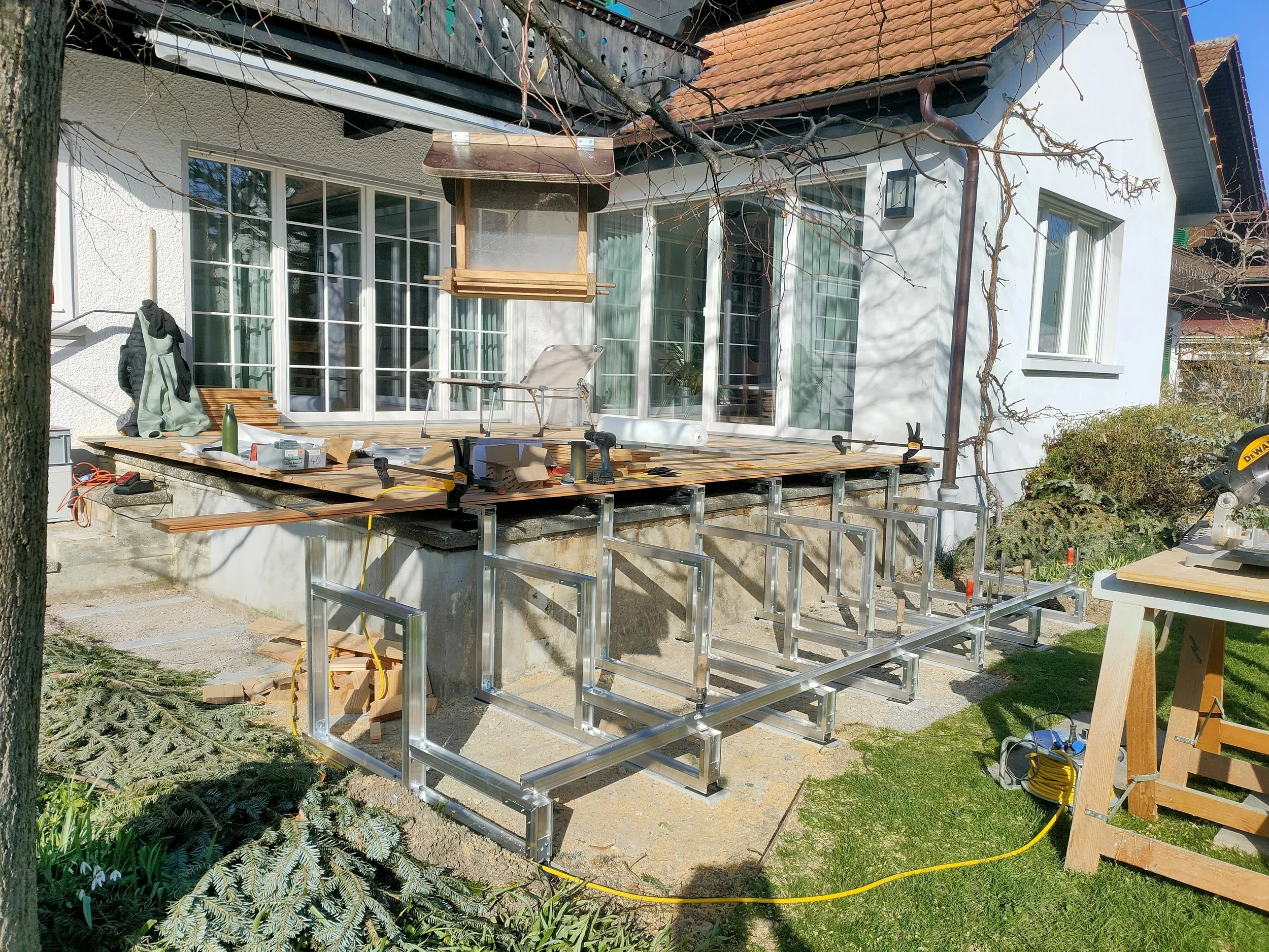 Sitztreppe, Unterkonstruktion