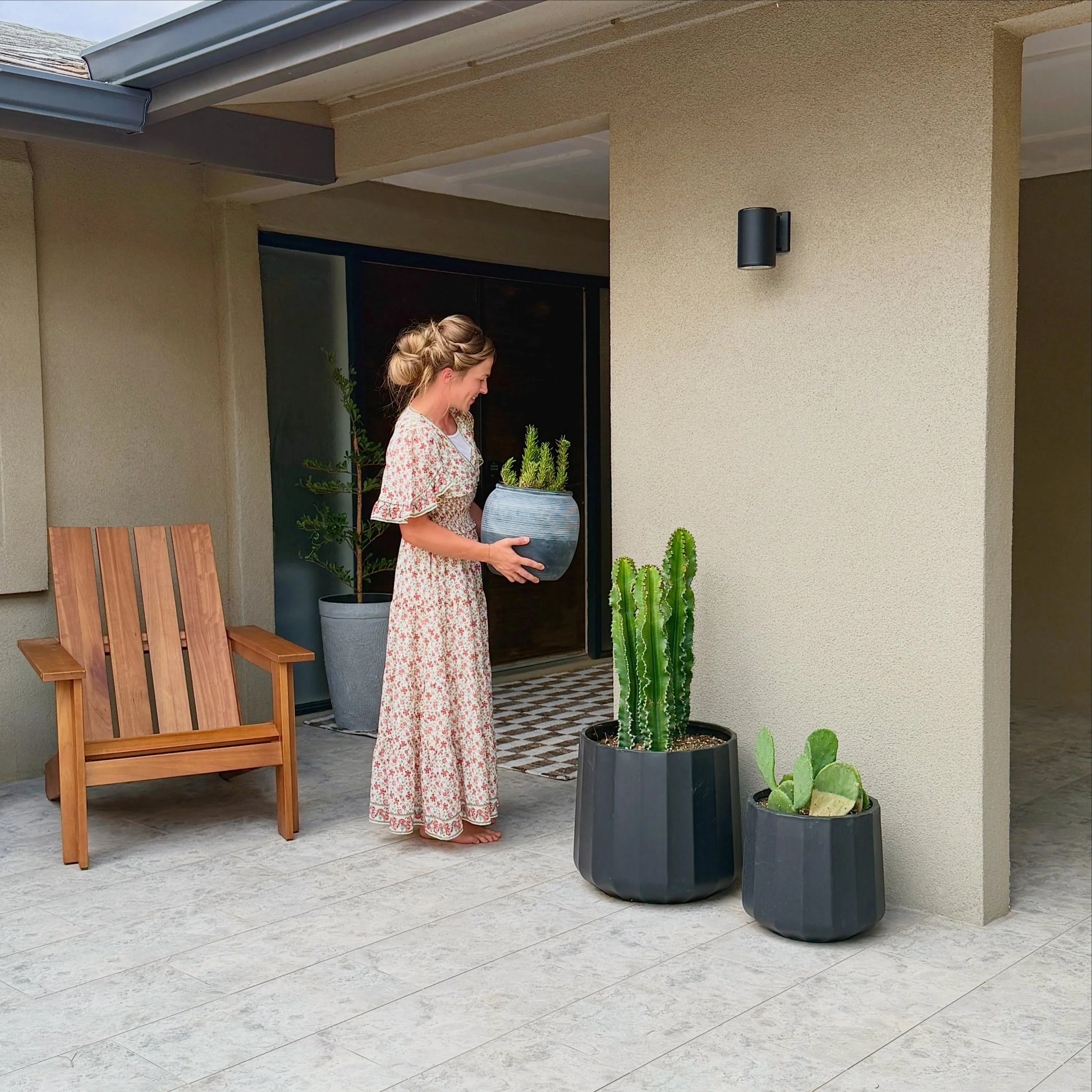 -July was spent working on completing the front patio here at our home &amp; enjoying some amazing rain and beautiful sky&rsquo;s from the Monsoon storms⛈️🌵🫶🏼 #patio #frontporch #arizona @tanzitestonedecks 
((If you want to see the full details of