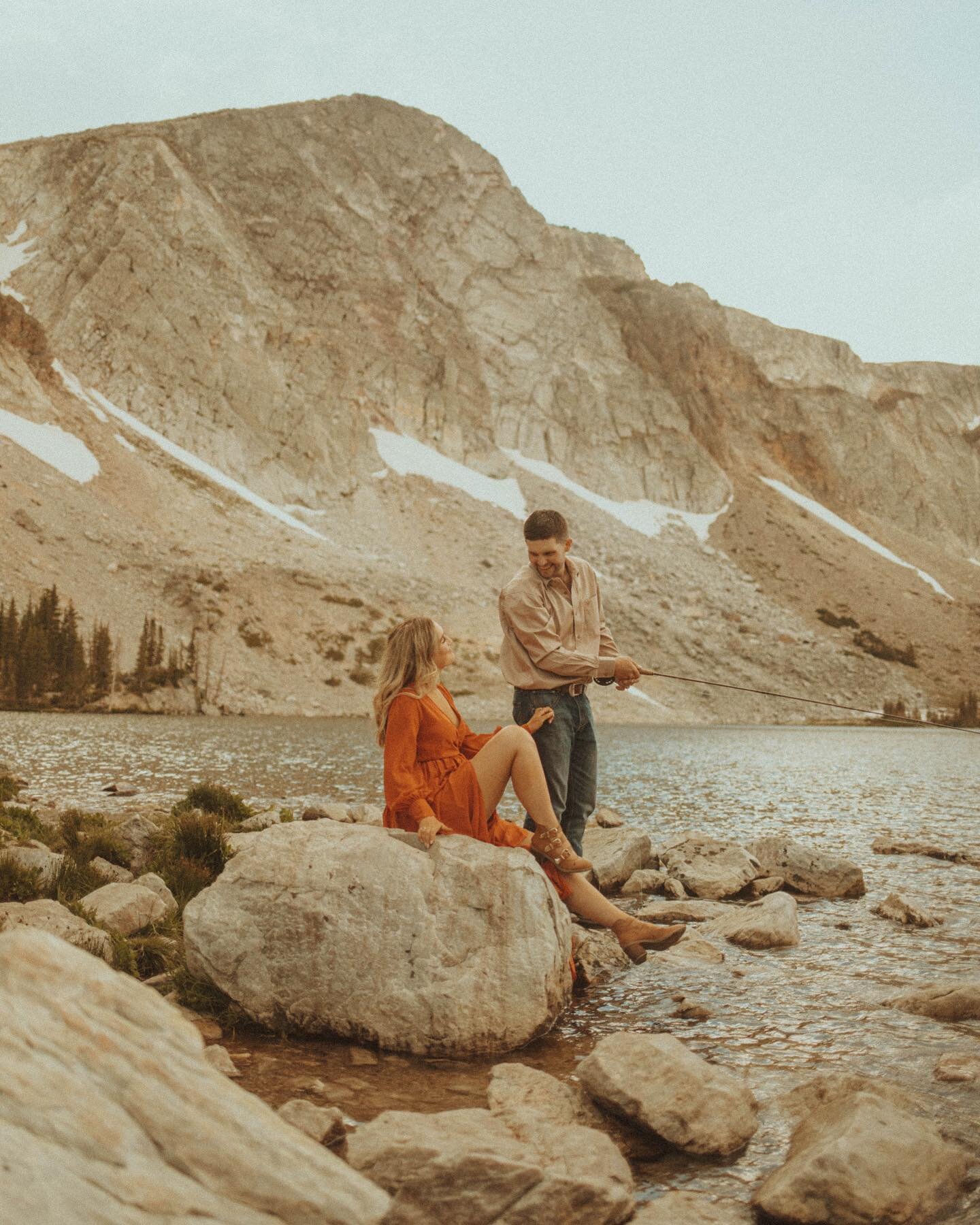 James reeled him in a good one when he caught Ryan😉 The Snowys &amp; these two will be a day to remember. I had the best time adventuring with them around Lake Marie capturing their love. Congratulations on your engagement!!!!!