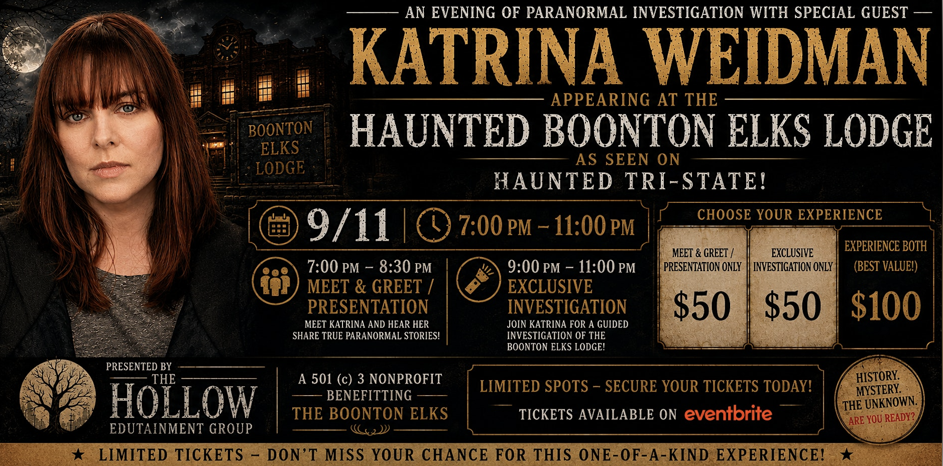 Haunted Boonton NJ Elks Lodge- Sept. 11, 2026