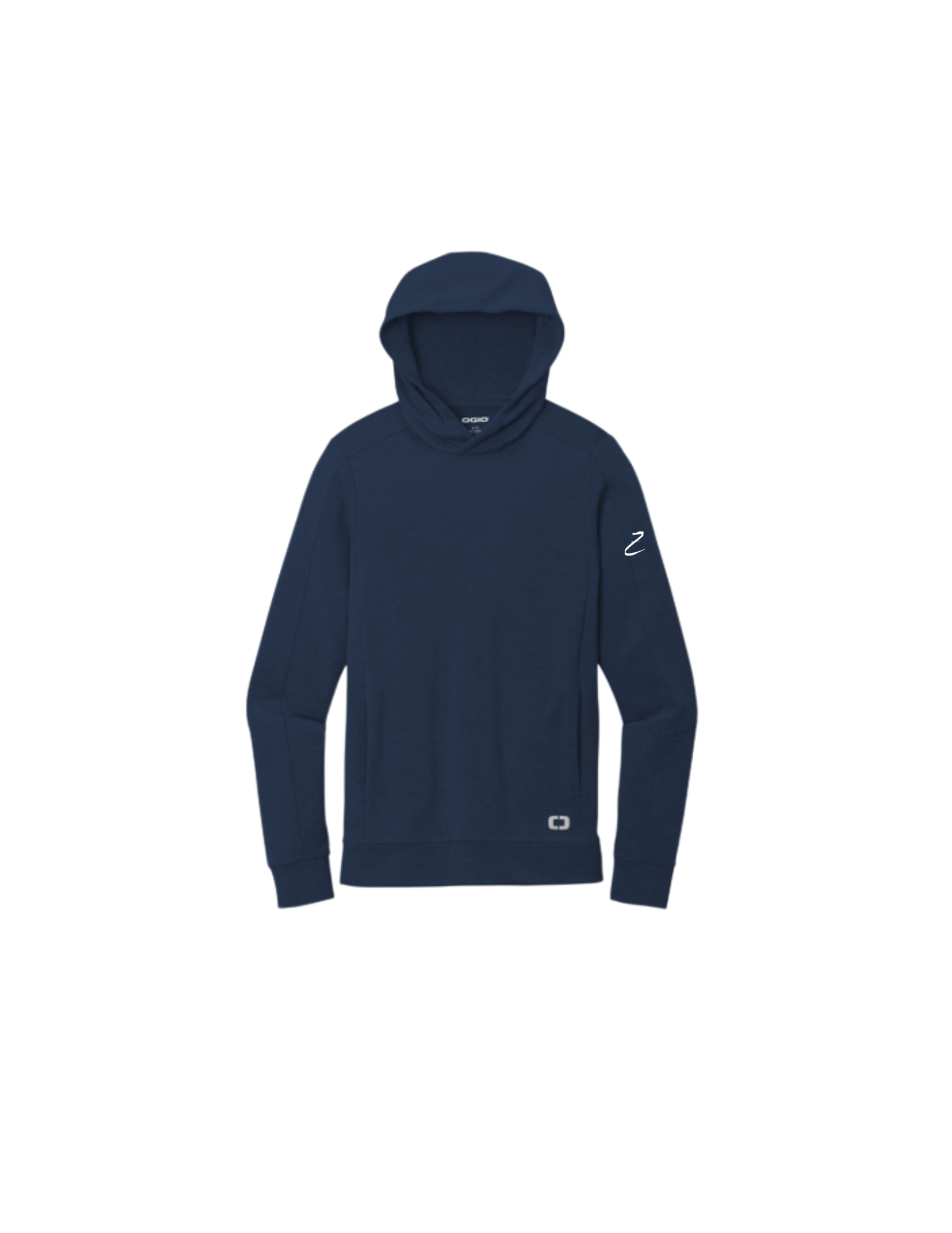 Men's River blue Navy Ogio Hooded Sweatshirt w_ Z logo om sleeve in white.png