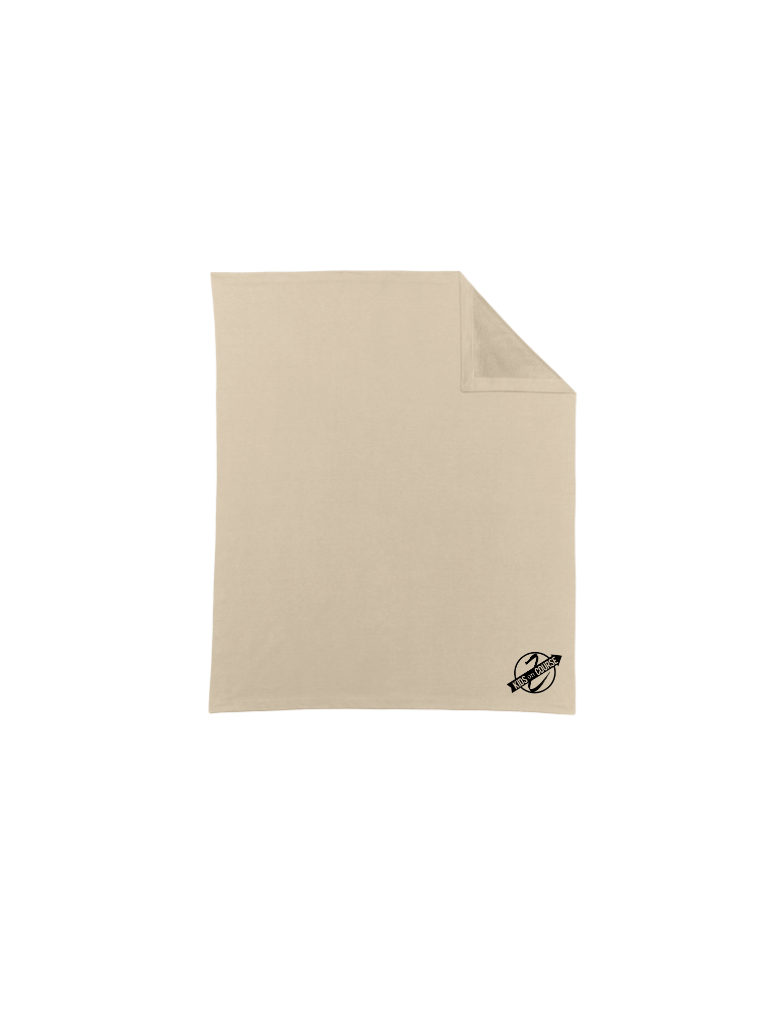 Gilden Heavey blend Sand Color Fleece Blanket w_ KOC logo in Navy.png