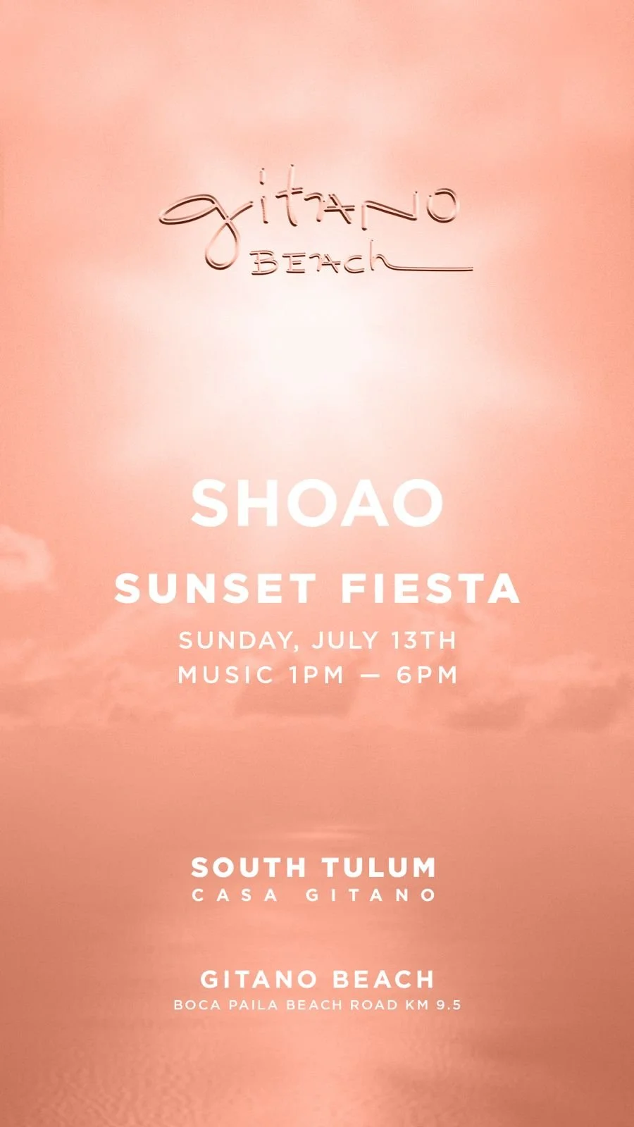 SHOAO – Sunset Fiesta at GITANO BEACH