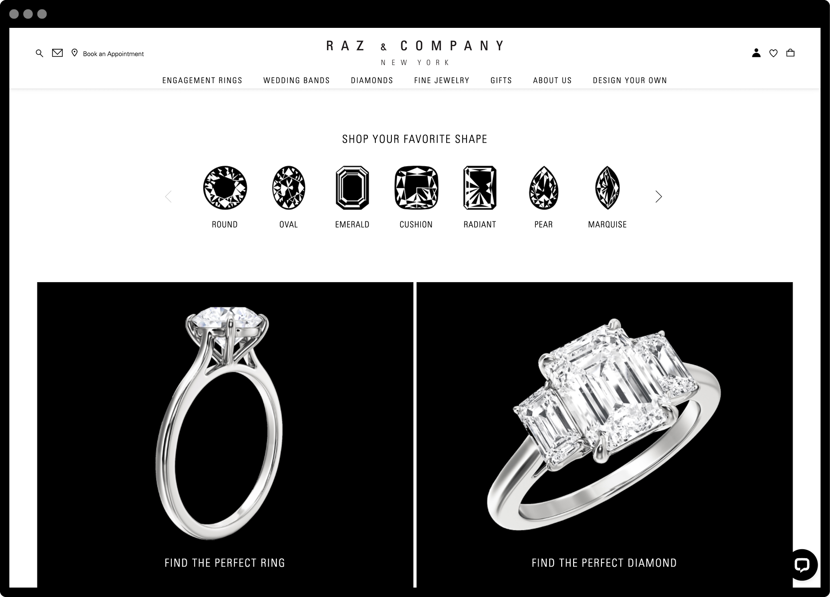 Raz & Company website screenshot