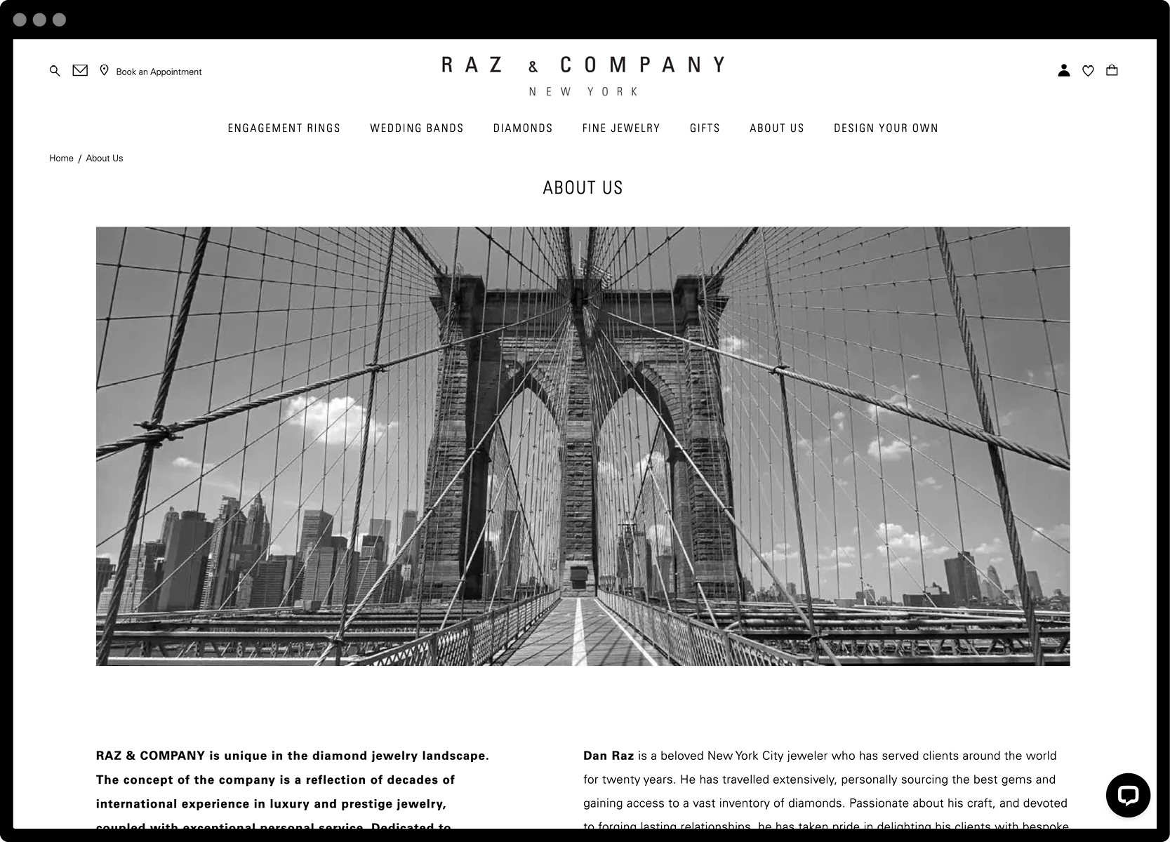 Raz & Company website screenshot