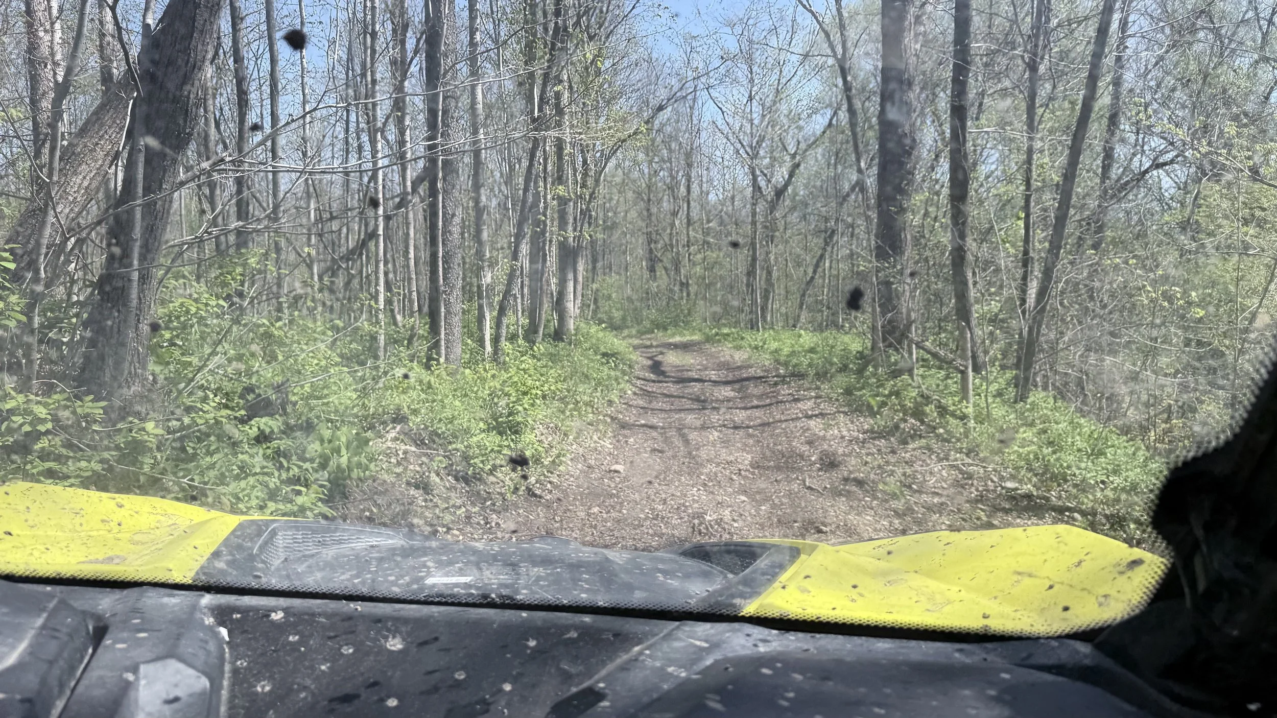 ATV access paths for easy equipment and talent transport to and from basecamp