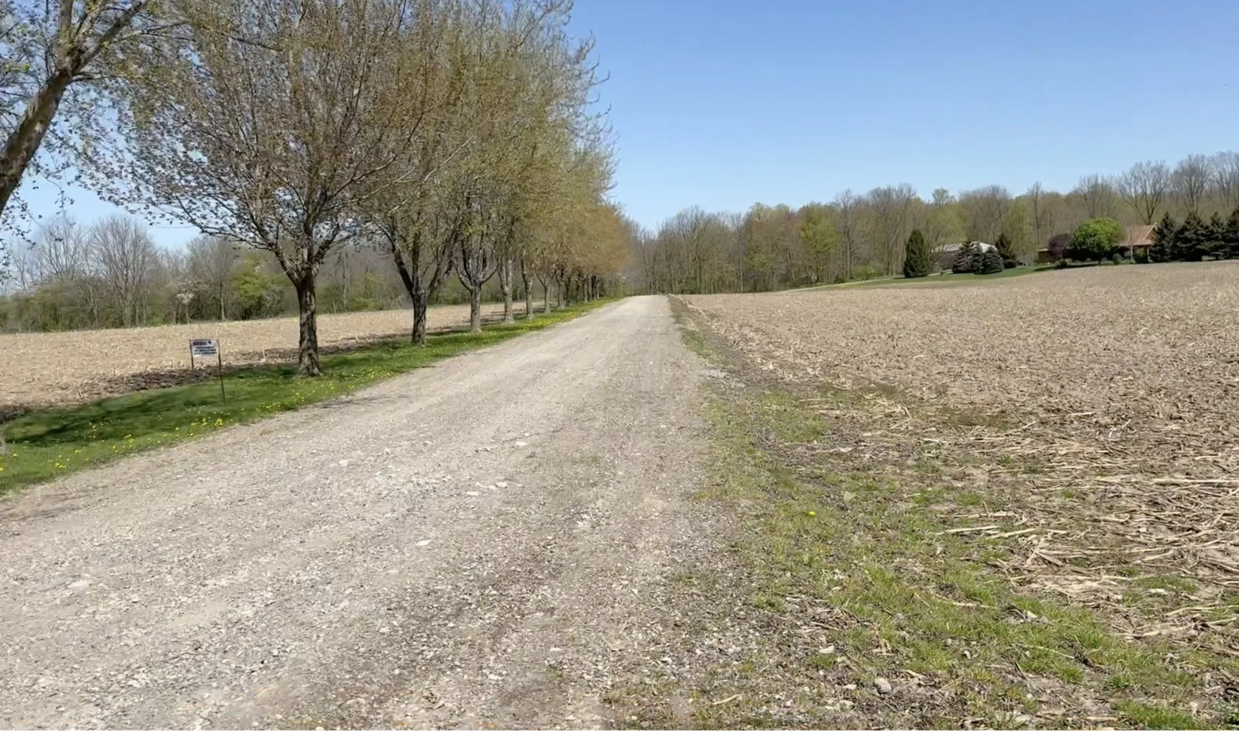 Private road leading to Wyton Ranch Film Studio