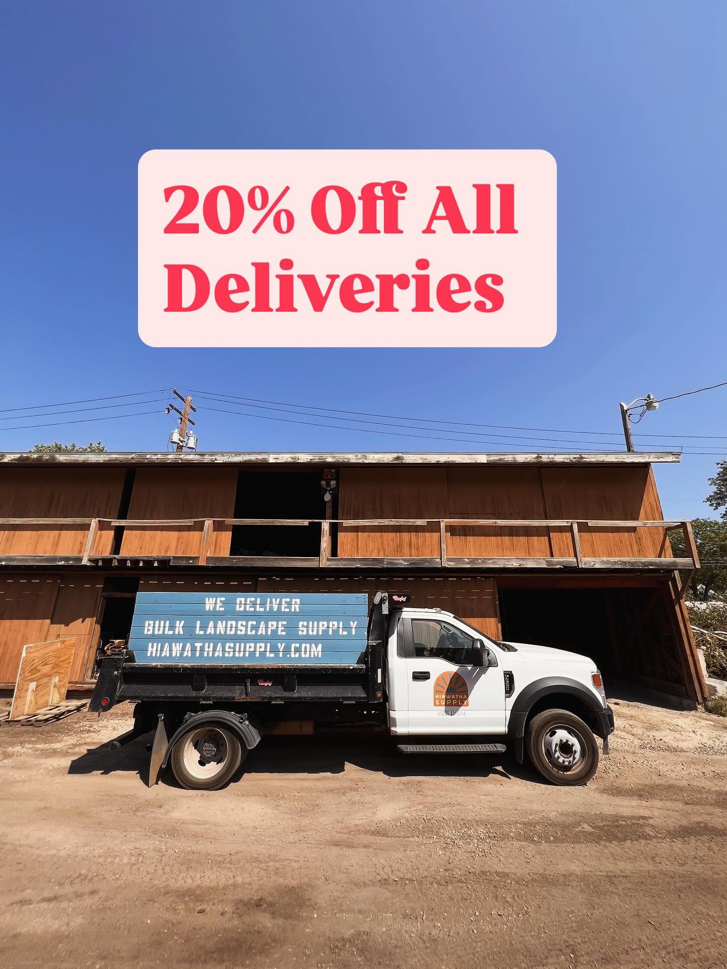 Work off your corn dogs and Sweet Martha&rsquo;s by spreading some mulch and compost! Our State Fair Special is 20% off all deliveries!