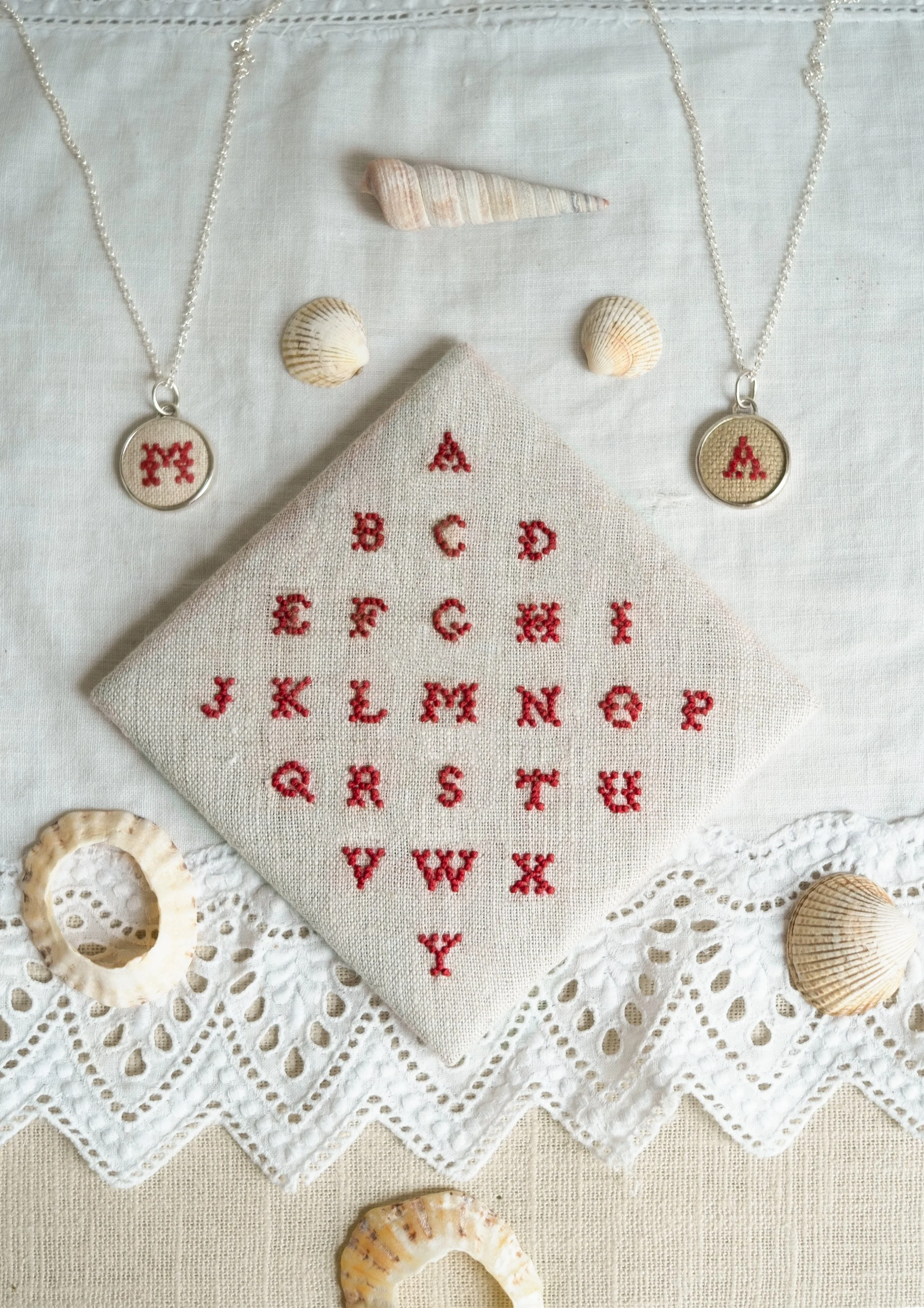 Personalised Monogram Embroidered Necklace