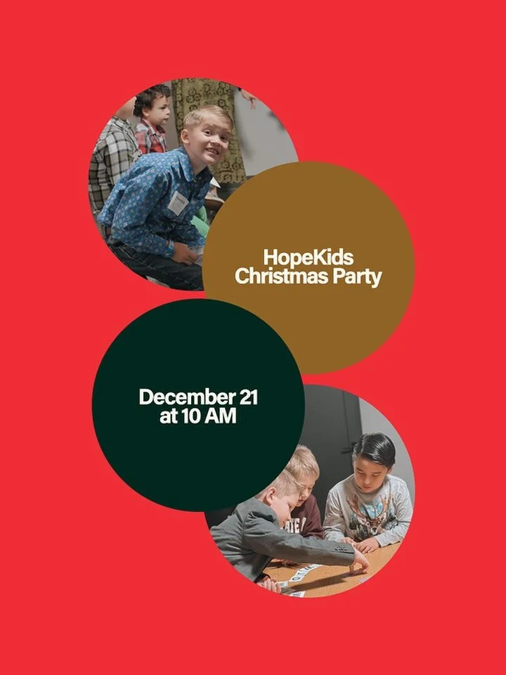 Get ready!! HopeKids Christmas Party is happening tomorrow during 10AM classes! ✨