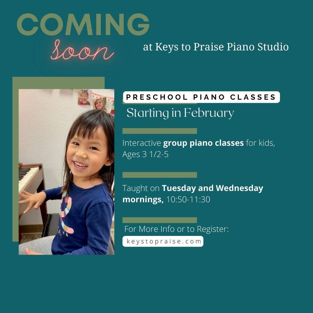 🌟 Registration is NOW OPEN for our Preschool Group Piano Classes! 🎹🎉

Are you ready to see your little one embark on a musical adventure? 

Join our Preschool Group Piano Classes and watch them soar! 🎶✨

Sign up today: LINK to WEBSITE in BIO
.
.
