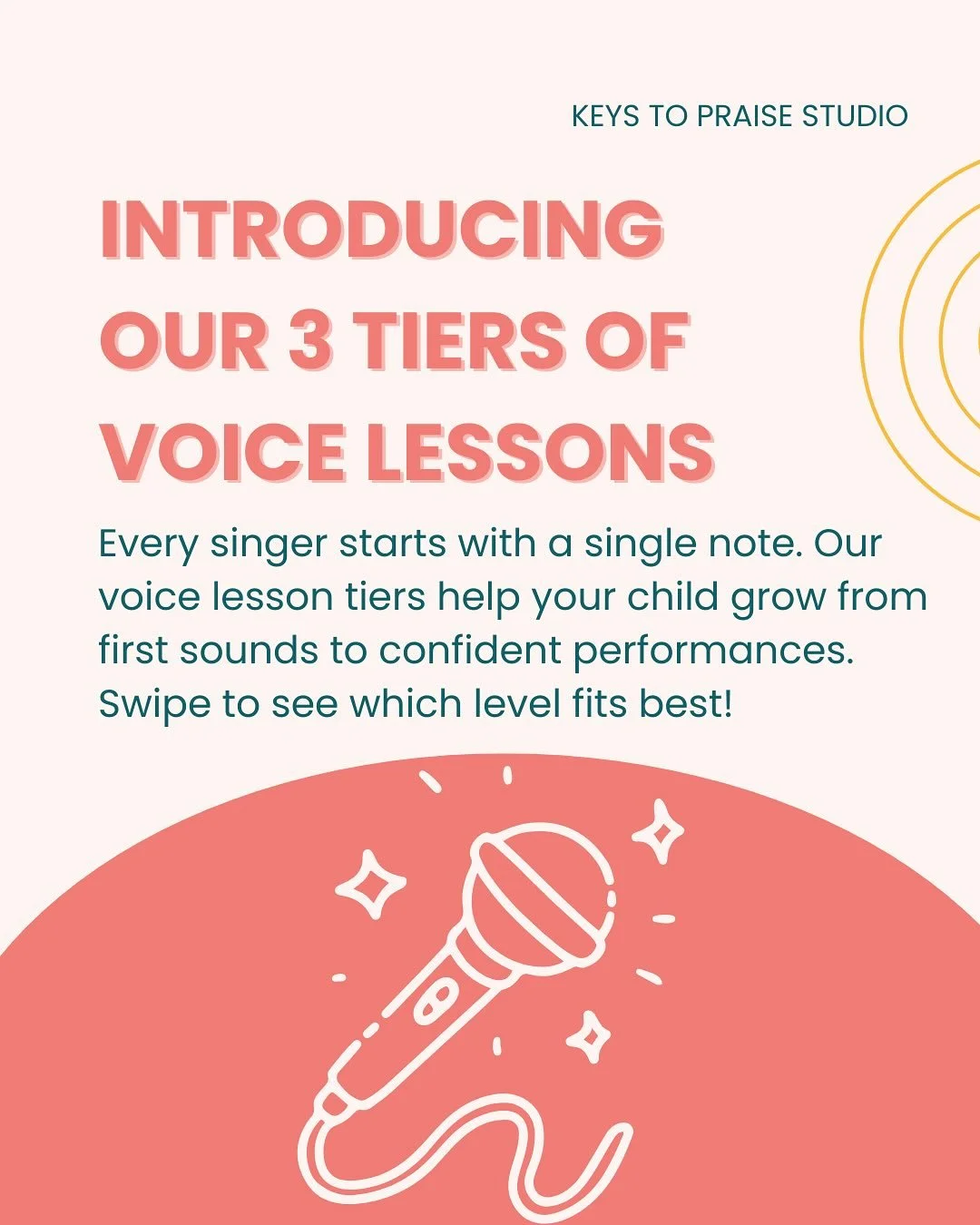 Our voice lessons are designed to grow with you! We offer three tiers of lessons so singers can start with the basics, build confidence, and advance to performance and stylist coaching. 🎶
Whether you&rsquo;re brand new or preparing for the stage, th