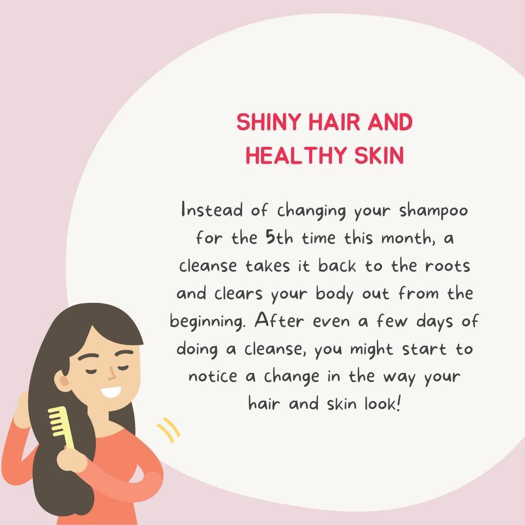 Your shampoo can only do some of the heavy lifting when it comes to hair health!

Instead of changing out your shampoo yet again, a spring cleanse can take it all the way back to your roots, especially for your hair!

A cleanse is all about clearing 