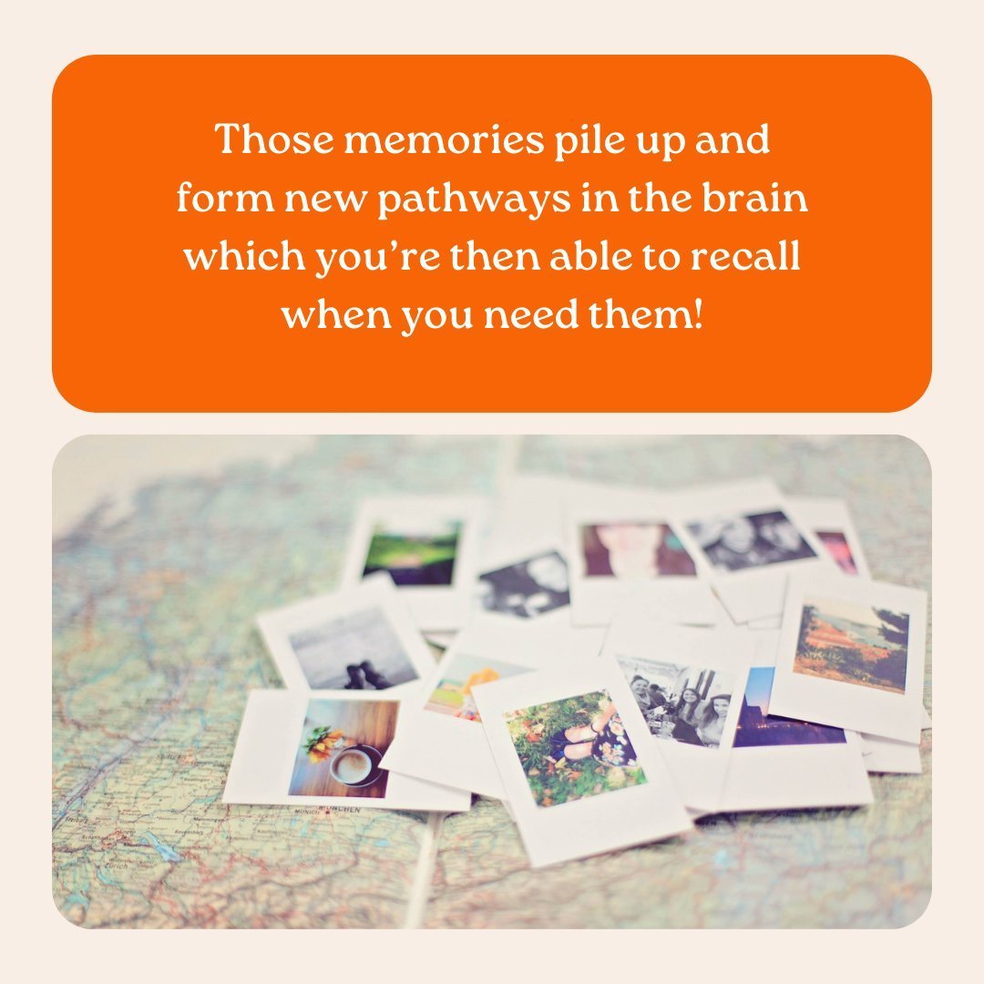 The more memories you incur, the easier it is to recall the information when you need it!

Training your brain to retain these memories is part of developing your mind over time. Without digging in and making those paths easy to walk, it can be hard 