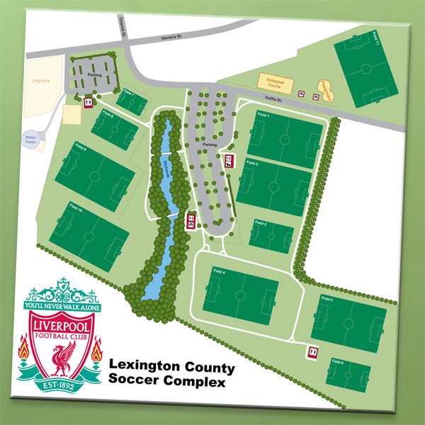 Soccer Complex Map & Field Signs