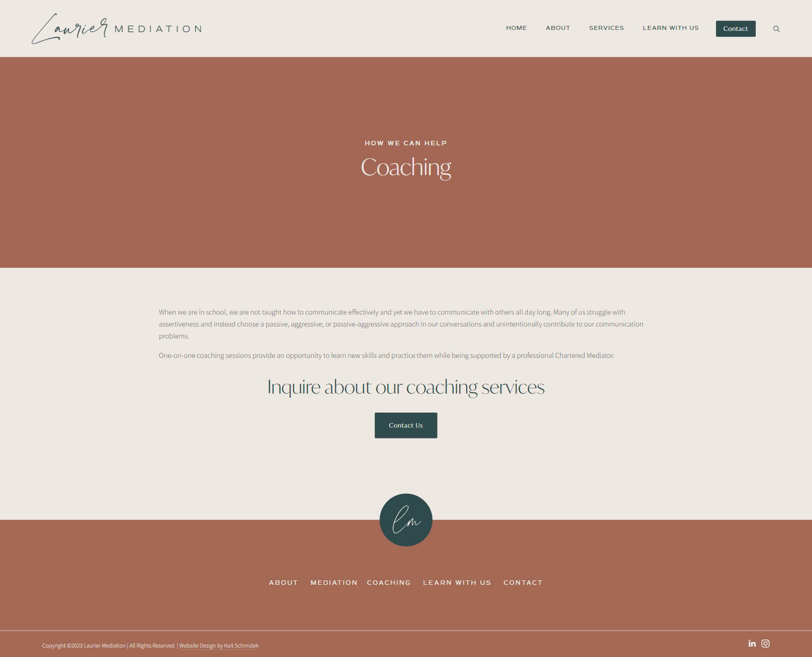 Mediator Coaching Page