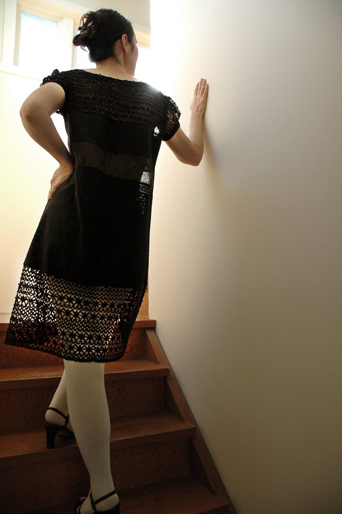One of my early designs, multi tiered deadstock fabrics. There were four of these.