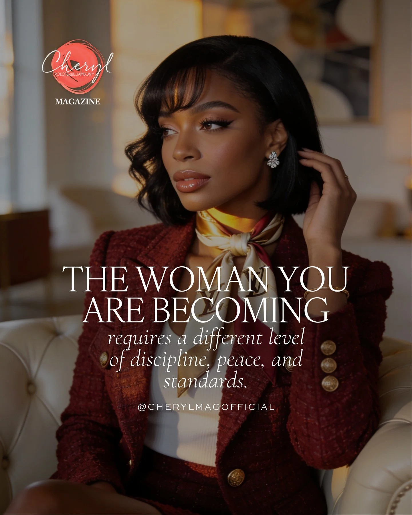 The woman you are becoming cannot afford to stay connected to chaos, inconsistency, and environments that constantly disturb her peace. Growth requires discipline. Healing requires boundaries. And elevation requires standards. You cannot build a powe