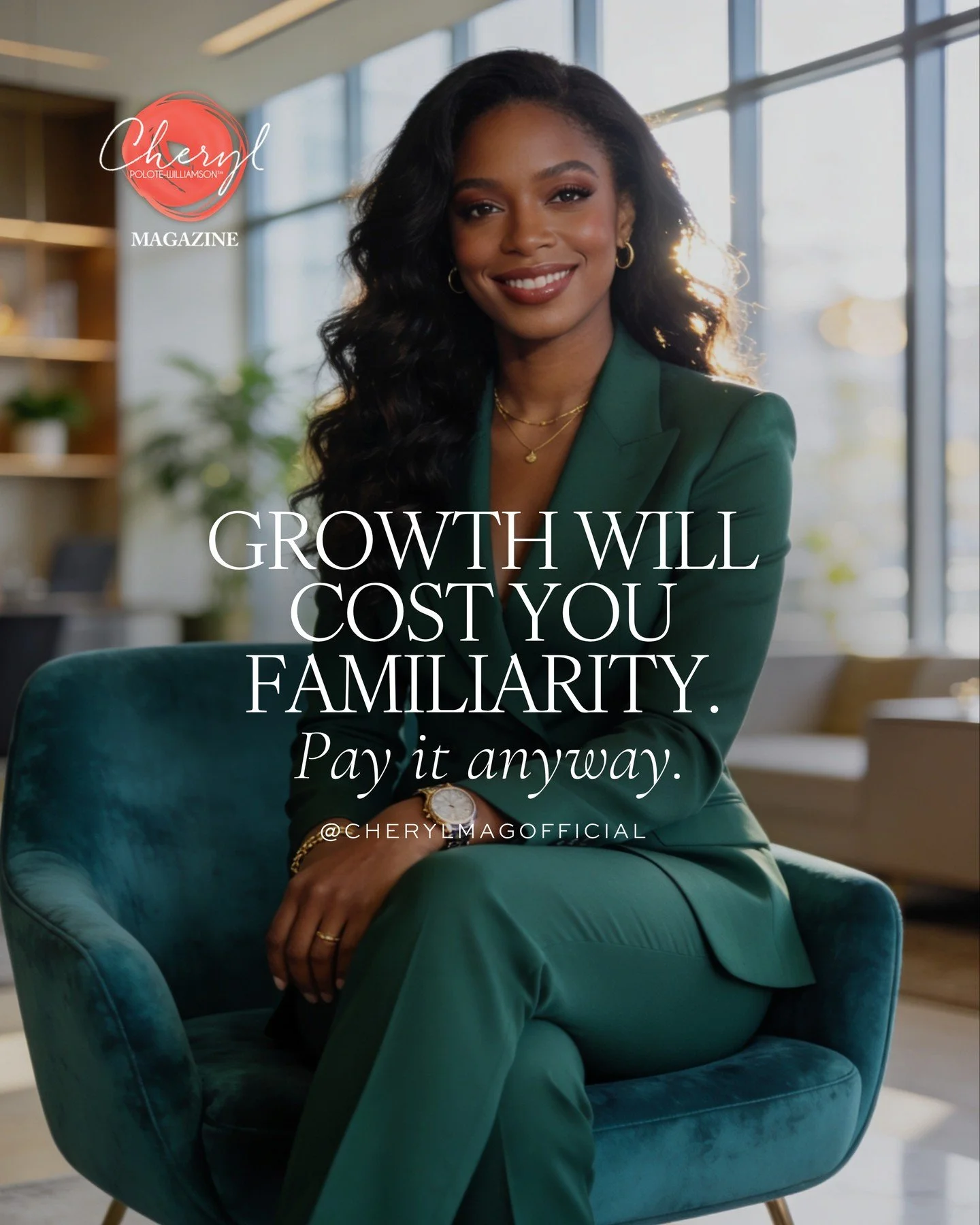 Growth will absolutely cost you familiarity. Some relationships, habits, environments, and routines cannot go with you into your next chapter. But remaining stuck in spaces that no longer align with who you are becoming will cost you even more. Choos