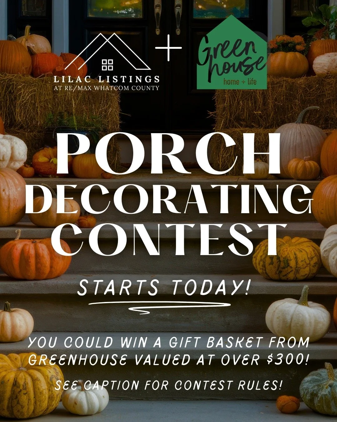 Fall decor fans, it&rsquo;s go time! 🍂🎃
Our Fall Porch Decorating Contest officially kicks off TODAY! One lucky winner will take home a stunning gift basket (valued at over $300!) from our friends at @greenhousehome! 🌿

Think cozy, spooky, autumna