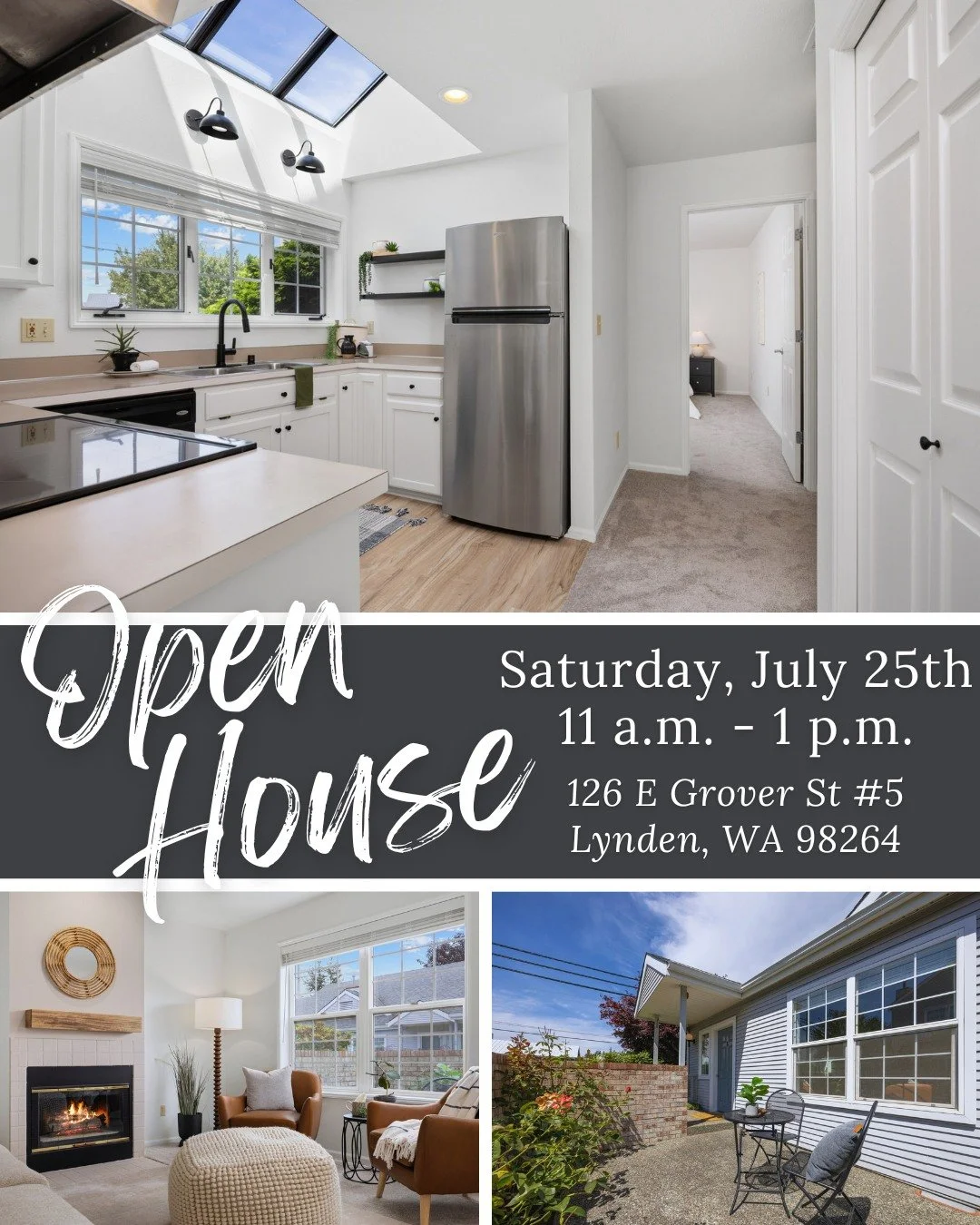 🏡 OPEN HOUSE! 🗓️ Saturday July 25th 🕚 11 AM until 1 PM
Looking for easy, low-maintenance living in the heart of Lynden? Come tour this beautifully maintained single-level, end-unit condo and see everything it has to offer!

✨ Move-in ready
✨ Detac