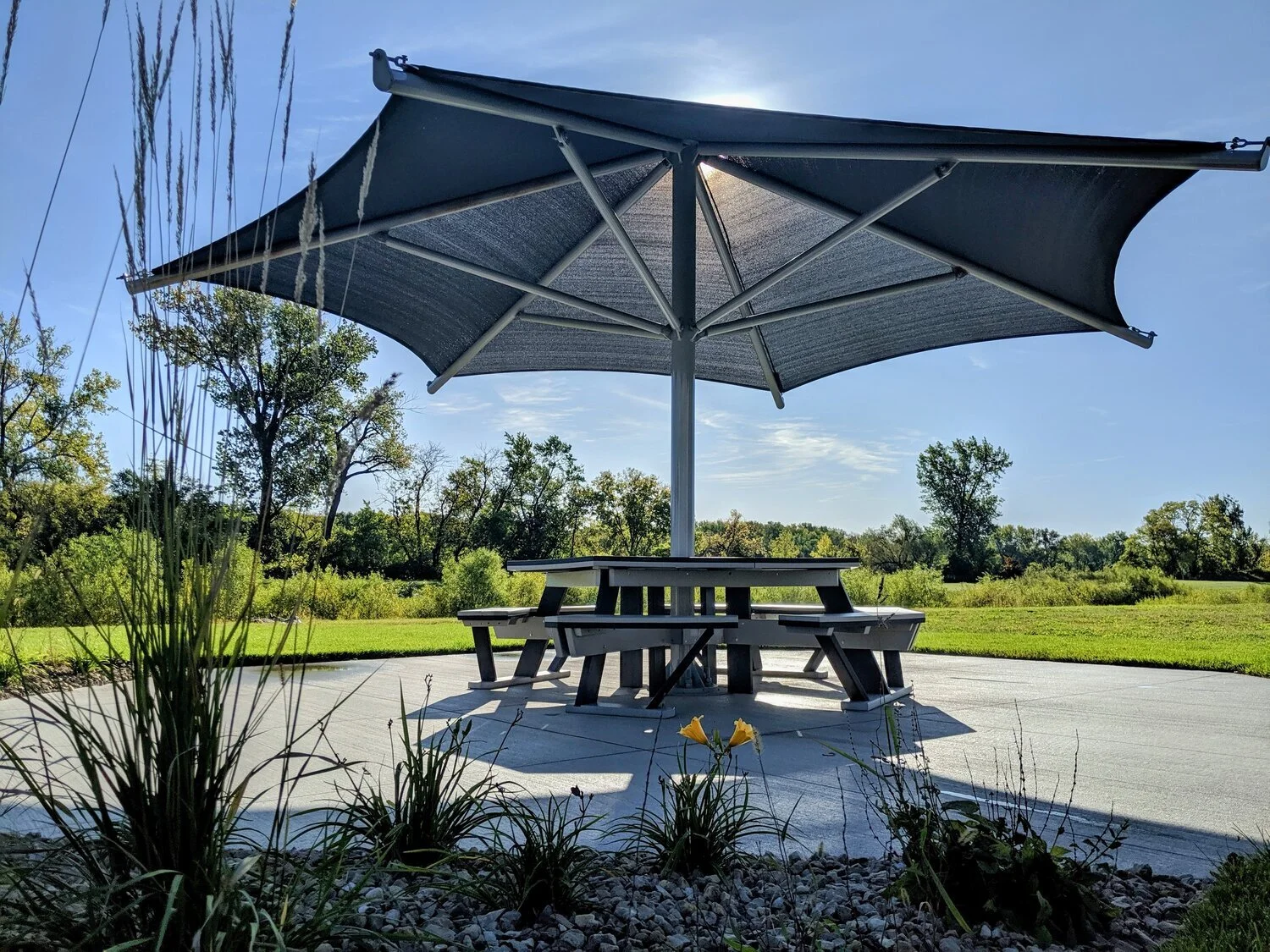 large canvas patio umbrellas White Cantilever Umbrella Large Shade for Your Patio Custom Commercial-Grade Outdoor & Patio