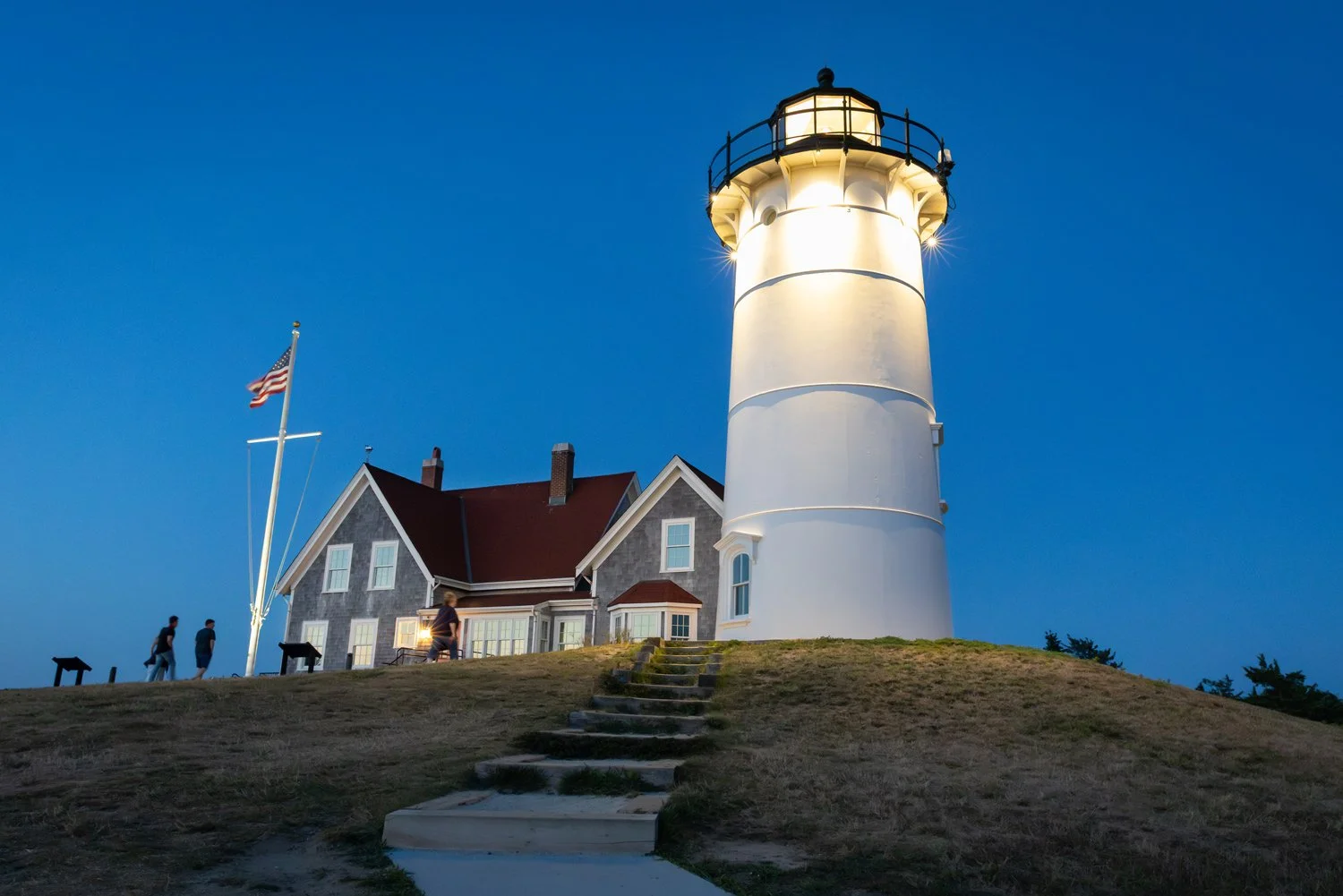 Nobska Lighthouse at twilight, Falmouth, MA