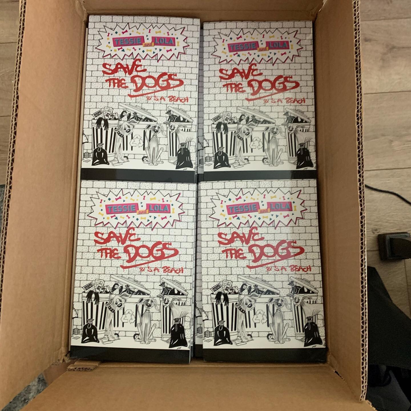 The books are here!  It was a long journey to get to this point, now it&rsquo;s time for the next step.  Thanks to all of the help I received in making this dream come true. #letssellsomebooks #middlegradebooks #tessieandlolasavethedogs