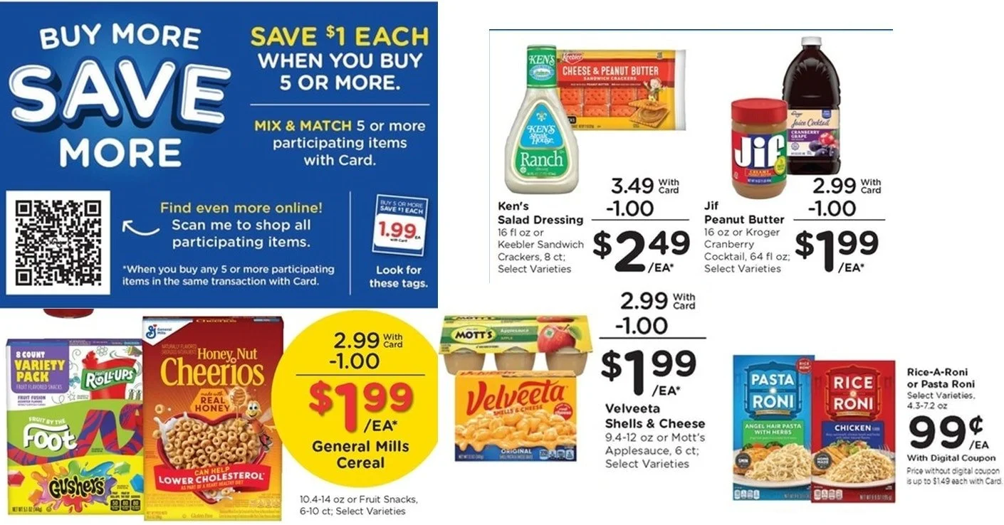 These items are still on sale at Kroger today and tomorrow! If you're there and can purchase a few extra items for Backpack Buddies, we would appreciate it. Serving more than 550 kids in the program requires about 2.5 tons of food each week!

#backpa