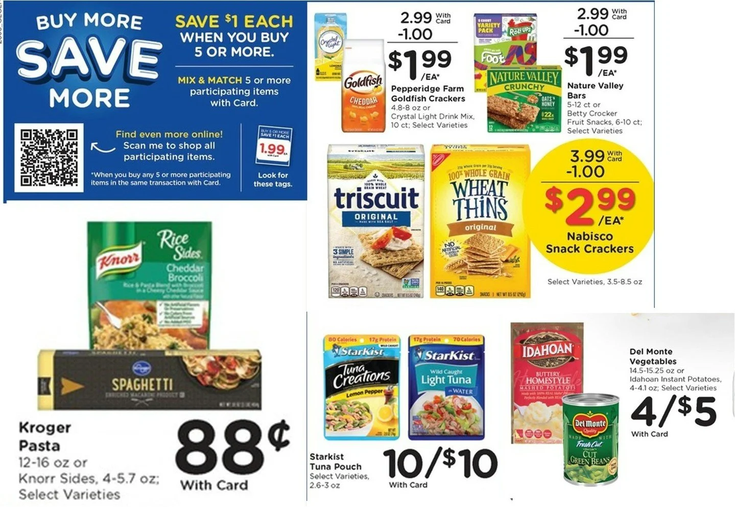 Here are some food items on sale at Kroger over the next week. Each of these items is something we can use for dinner meals or our Backpack Buddies program. We know that food is expensive these days but if you're able to pick up any of these sale ite