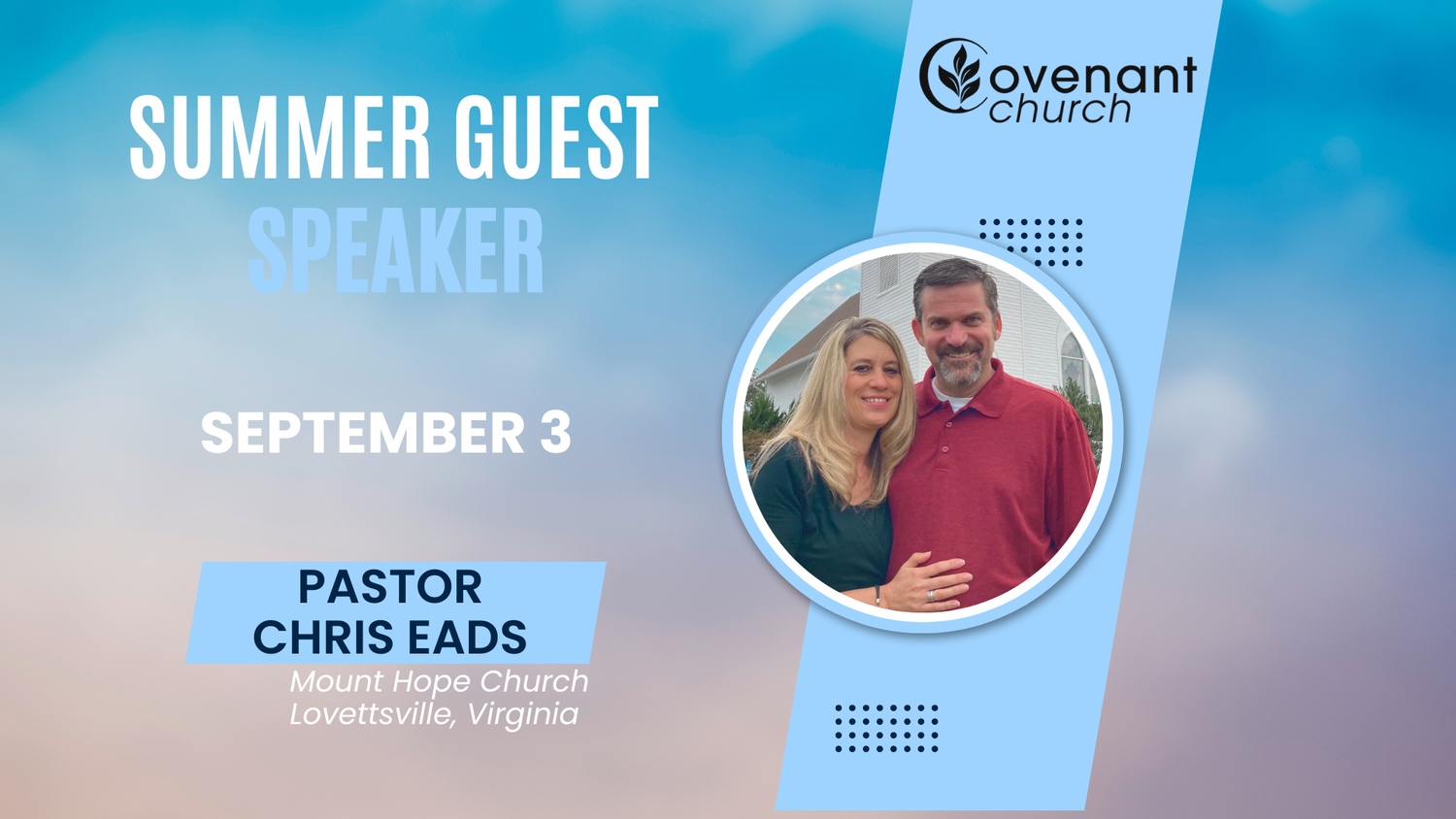 Summer Guest 5 | Shalom: More Than a Wish-Dream | Pastor Chris Eads | Covenant Church episode artwork