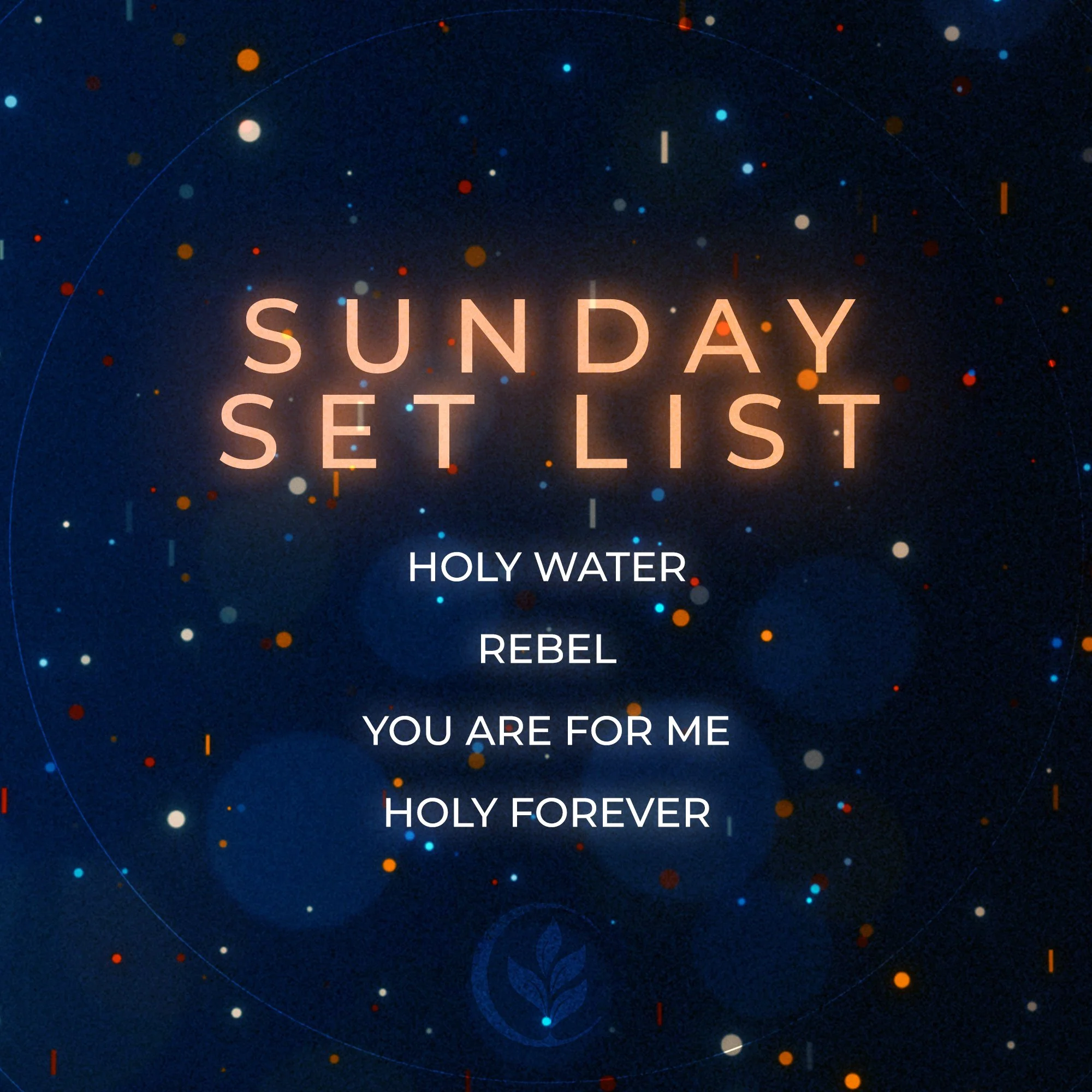 Here’s the music set list for this Sunday — we can’t wait to worship with you at 9 and 11 AM!