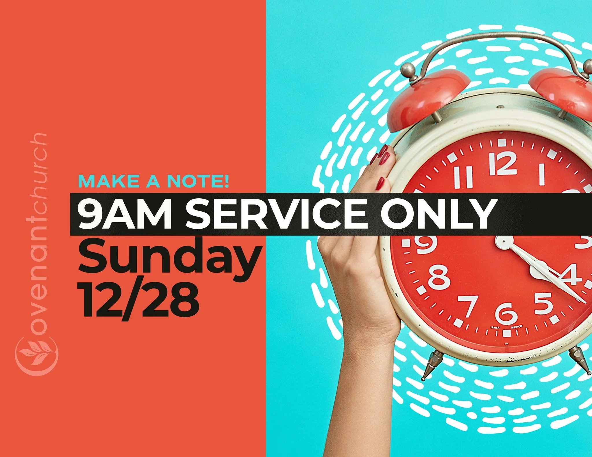Please join us tomorrow at 9AM! Remember we only have one service. We can&rsquo;t wait to worship with you!