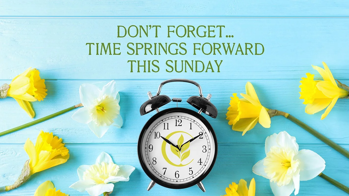 Don't forget... time springs forward this Sunday!