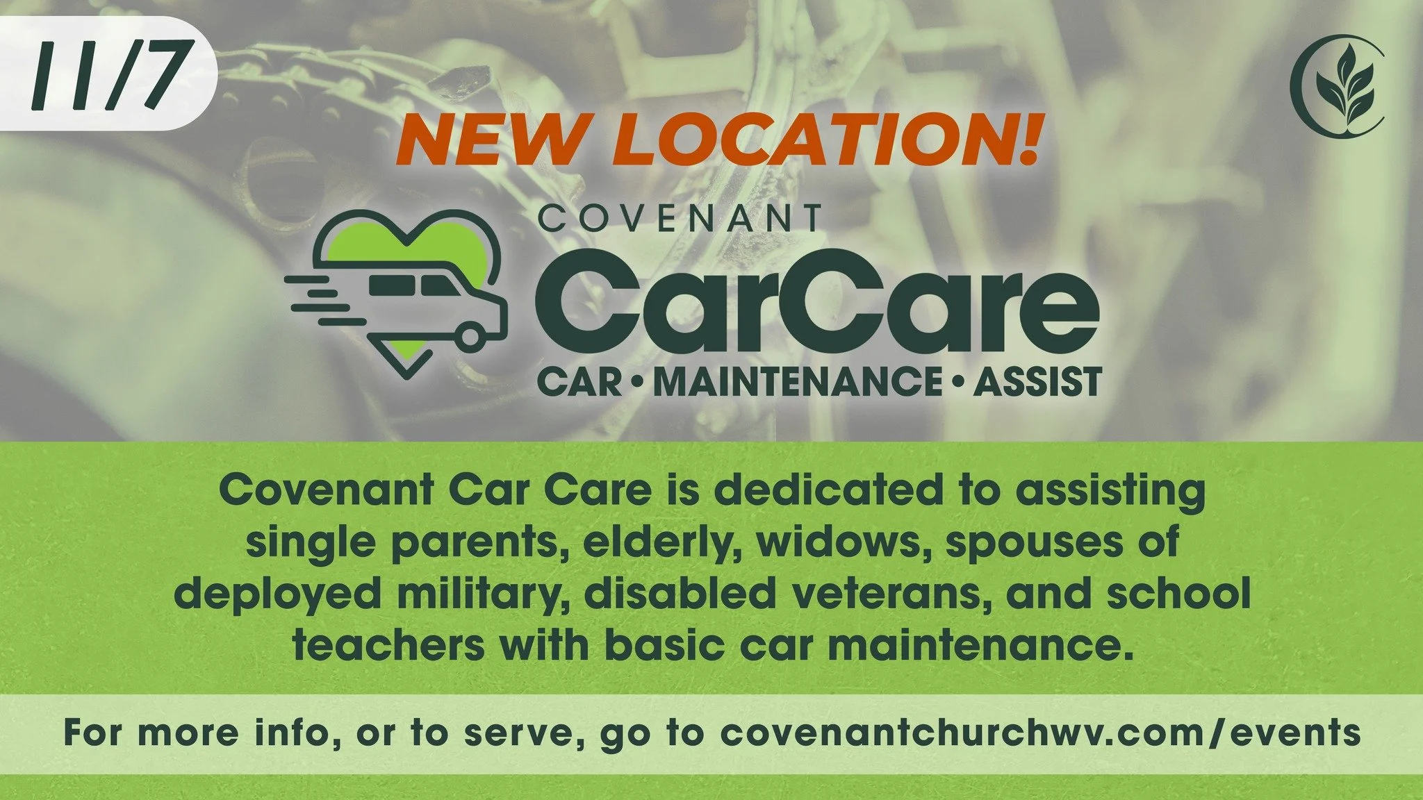 You can make a difference in someone&rsquo;s everyday life! ❤️

Use your time and talents to serve our neighbors through Covenant. From helping with basic car maintenance to meeting practical needs, you can be part of showing our community the love o
