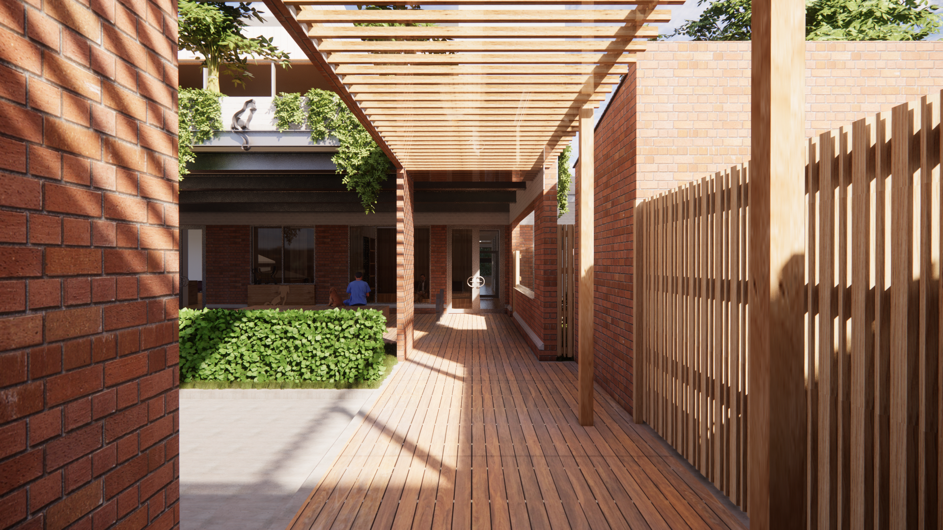 Covered Walkway Link to the Police Station
