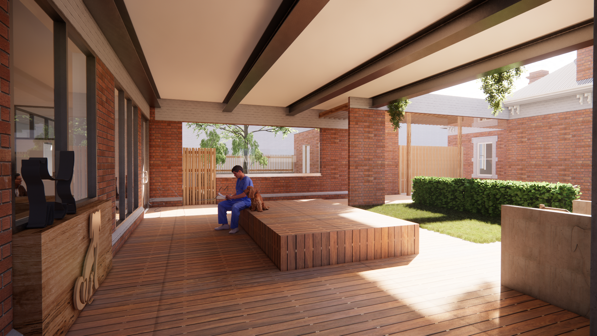 External Covered Waiting Area 