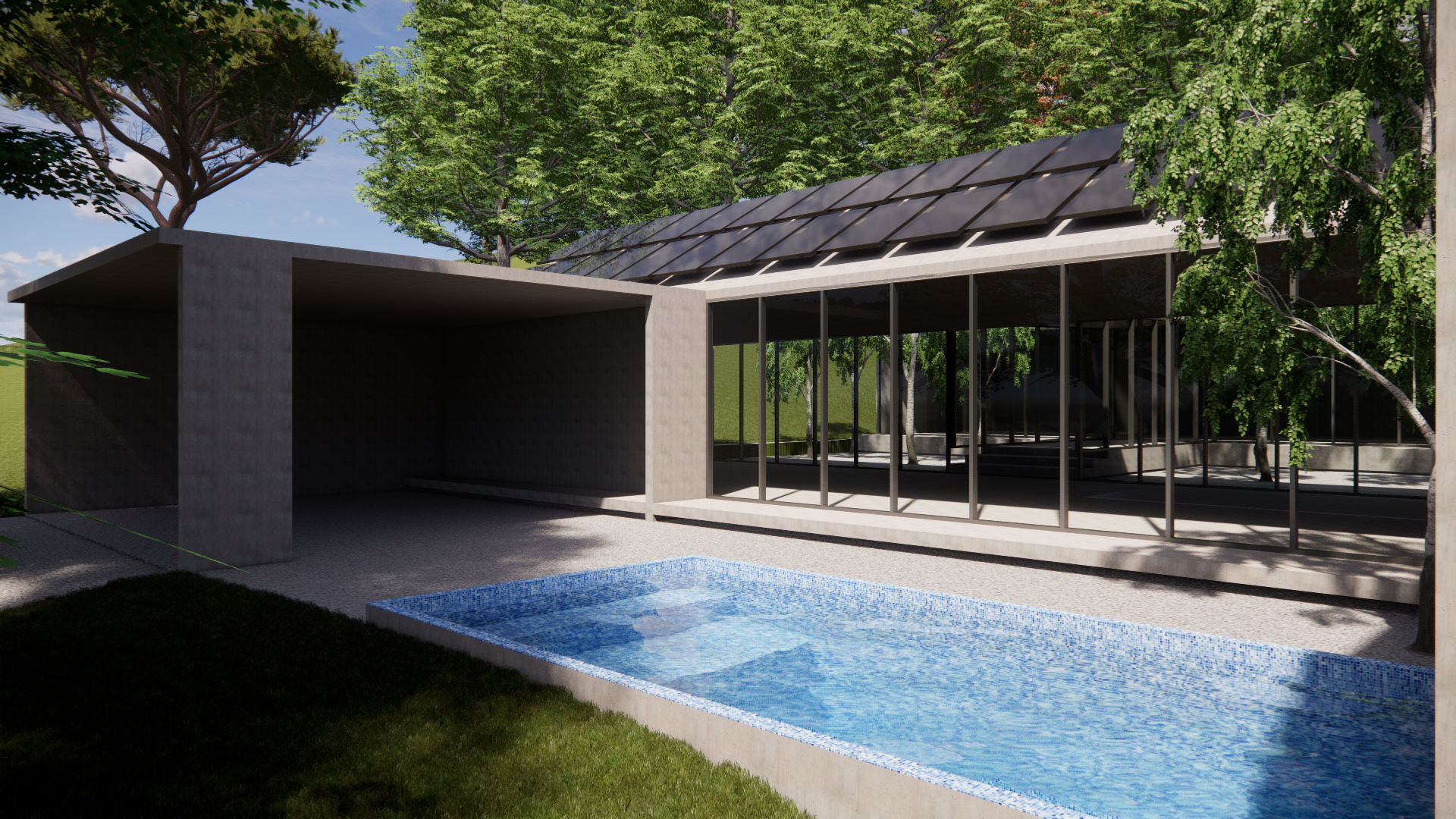 Flat Roof Garage Variation