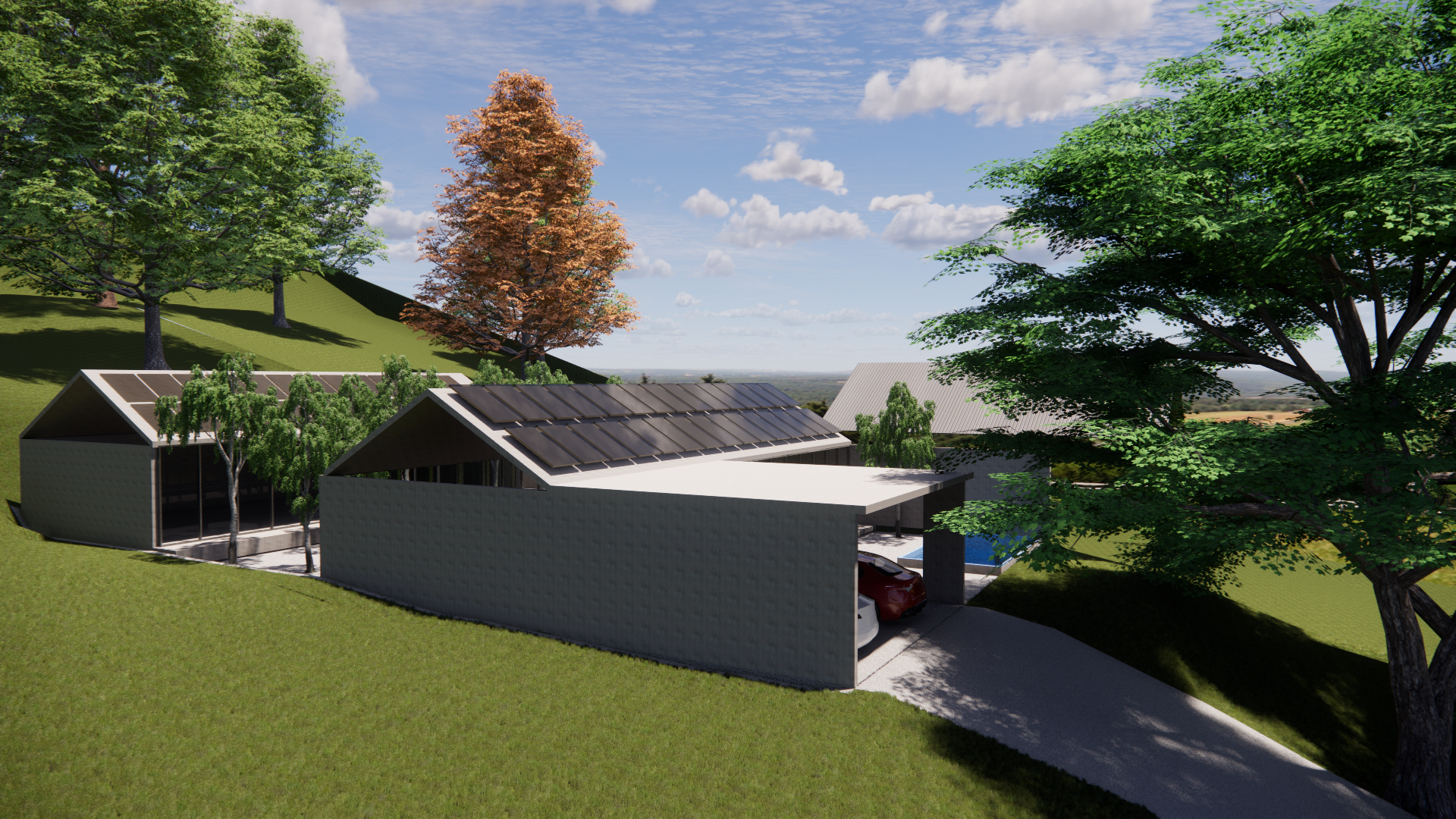 Flat Roof Garage Variation